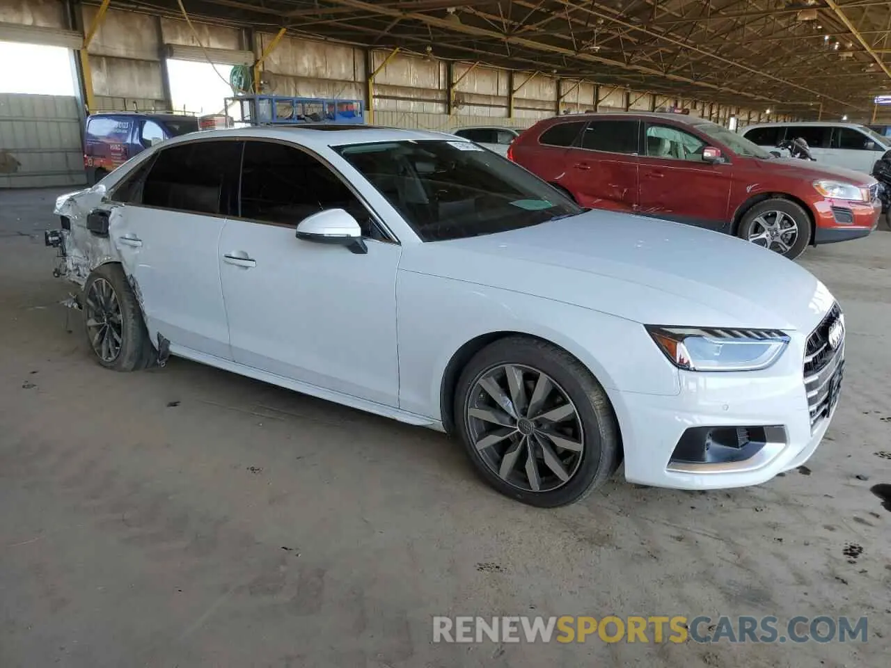 4 fotografías del automóvil dañado WAUHMAF40LA043224 AUDI A4 2020