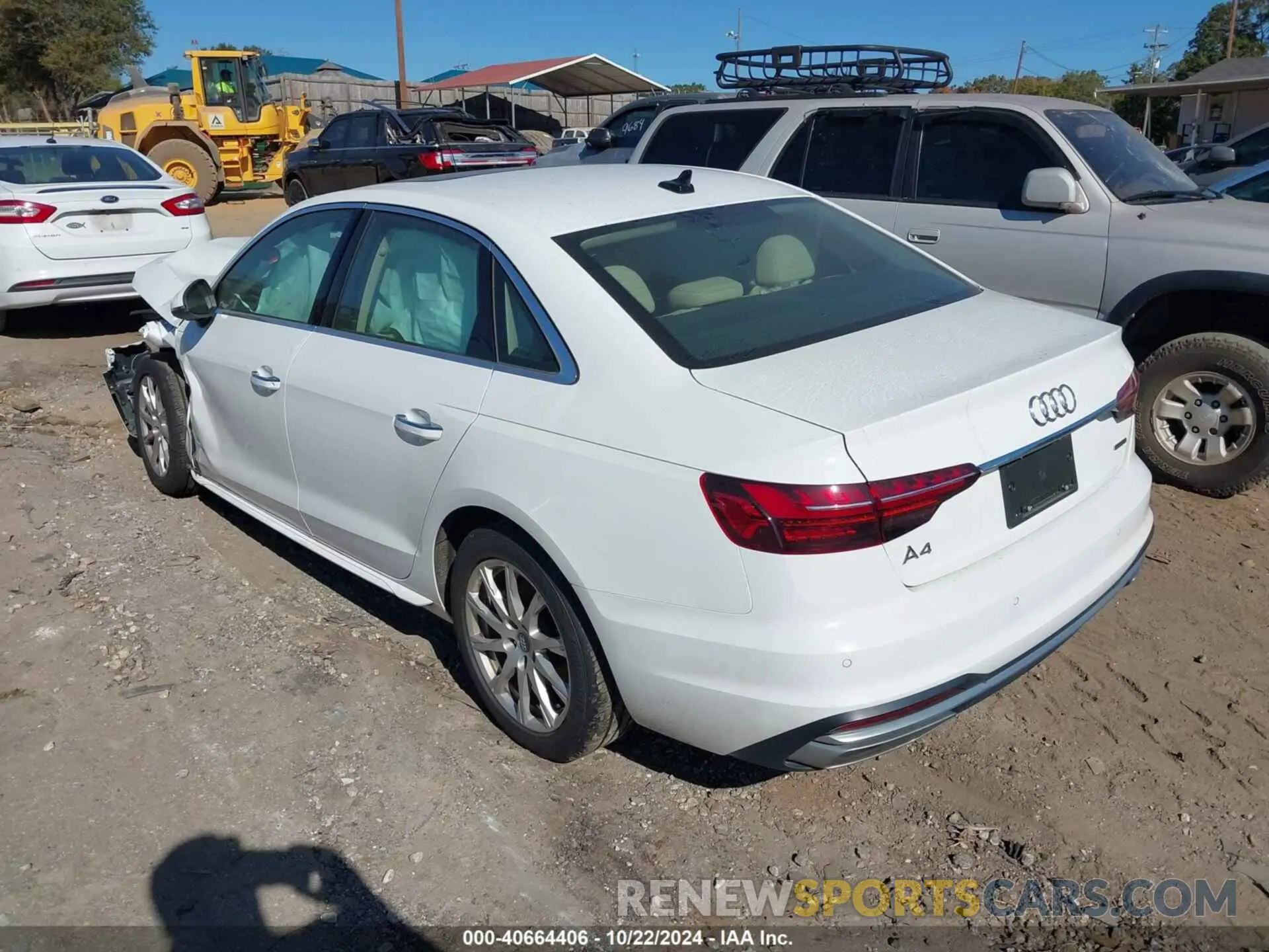 3 fotografías del automóvil dañado WAUABAF41MA014548 AUDI A4 2021