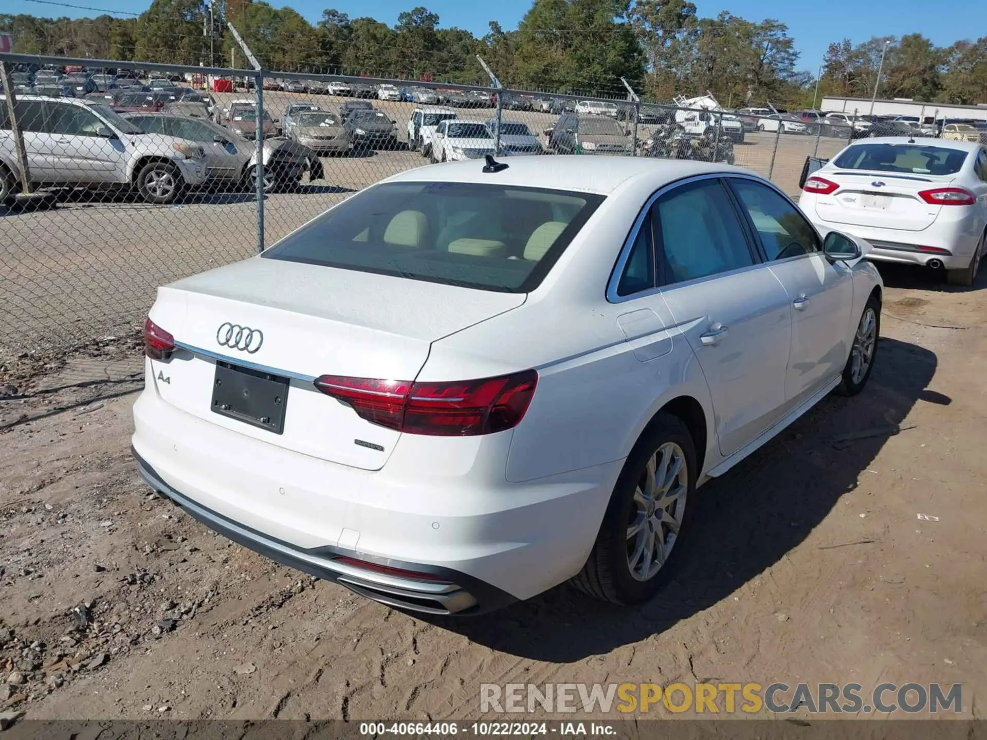 4 fotografías del automóvil dañado WAUABAF41MA014548 AUDI A4 2021