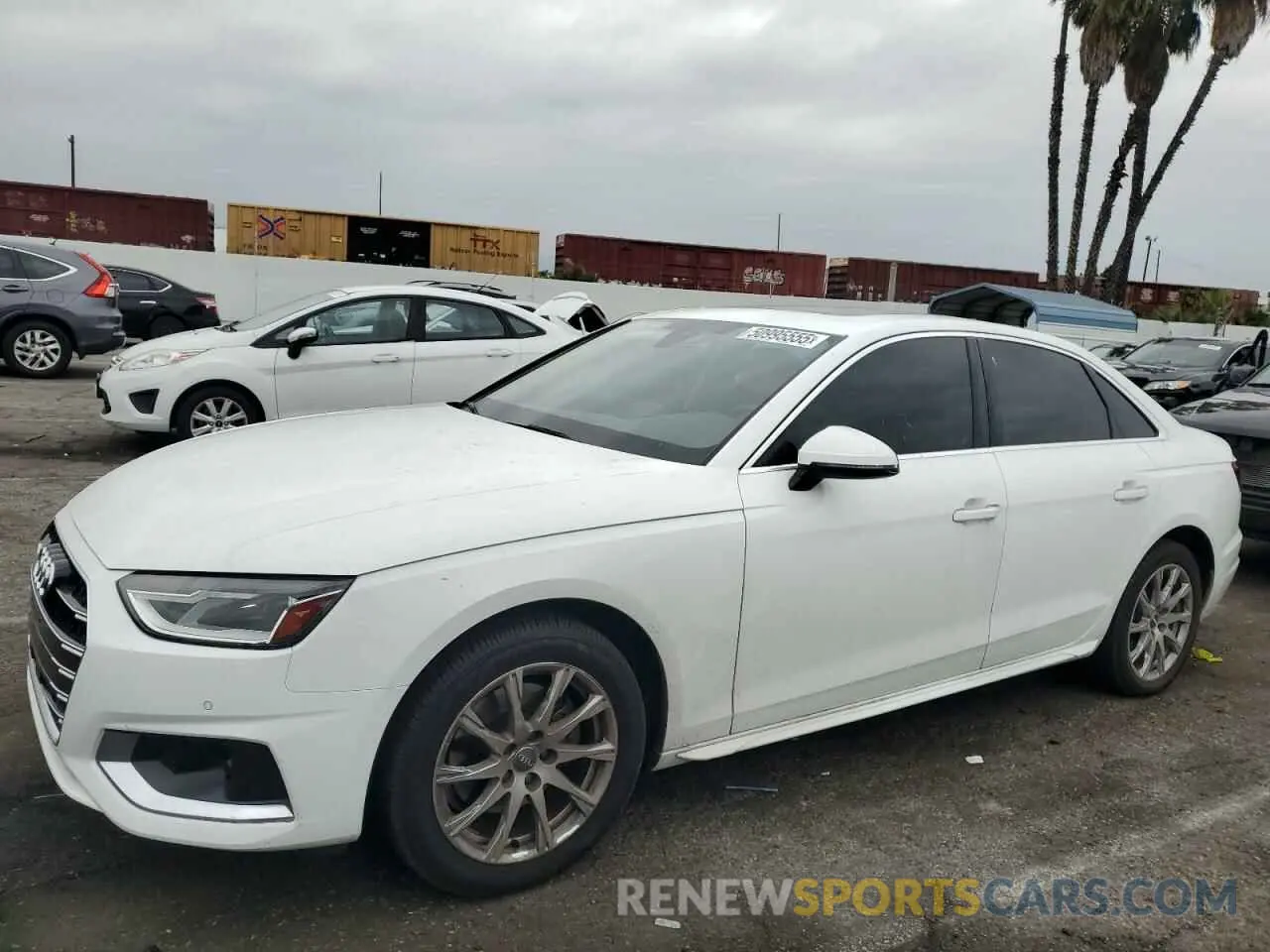 1 fotografías del automóvil dañado WAUABAF41MA025243 AUDI A4 2021