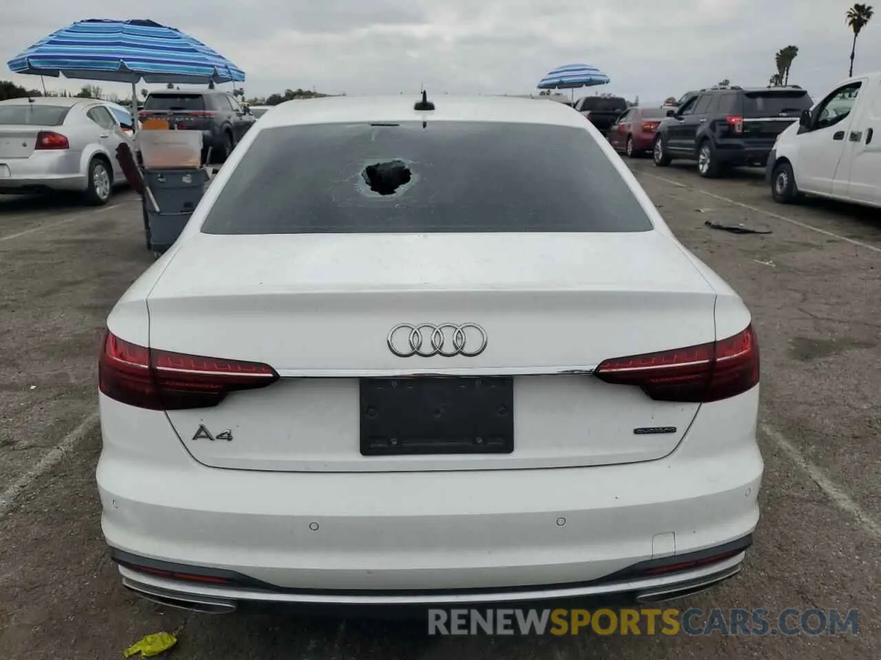 6 fotografías del automóvil dañado WAUABAF41MA025243 AUDI A4 2021