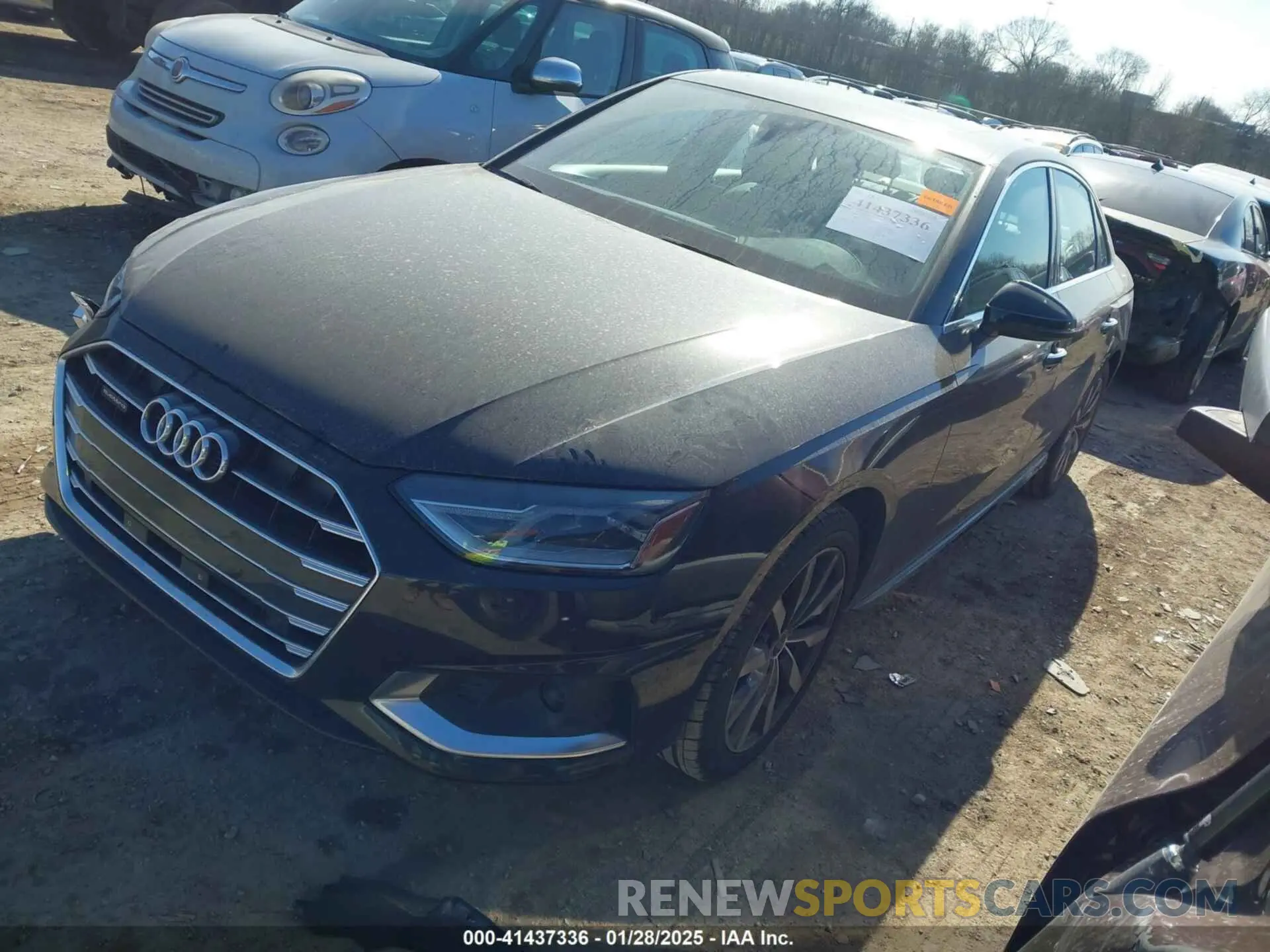 2 fotografías del automóvil dañado WAUABAF43MA034946 AUDI A4 2021
