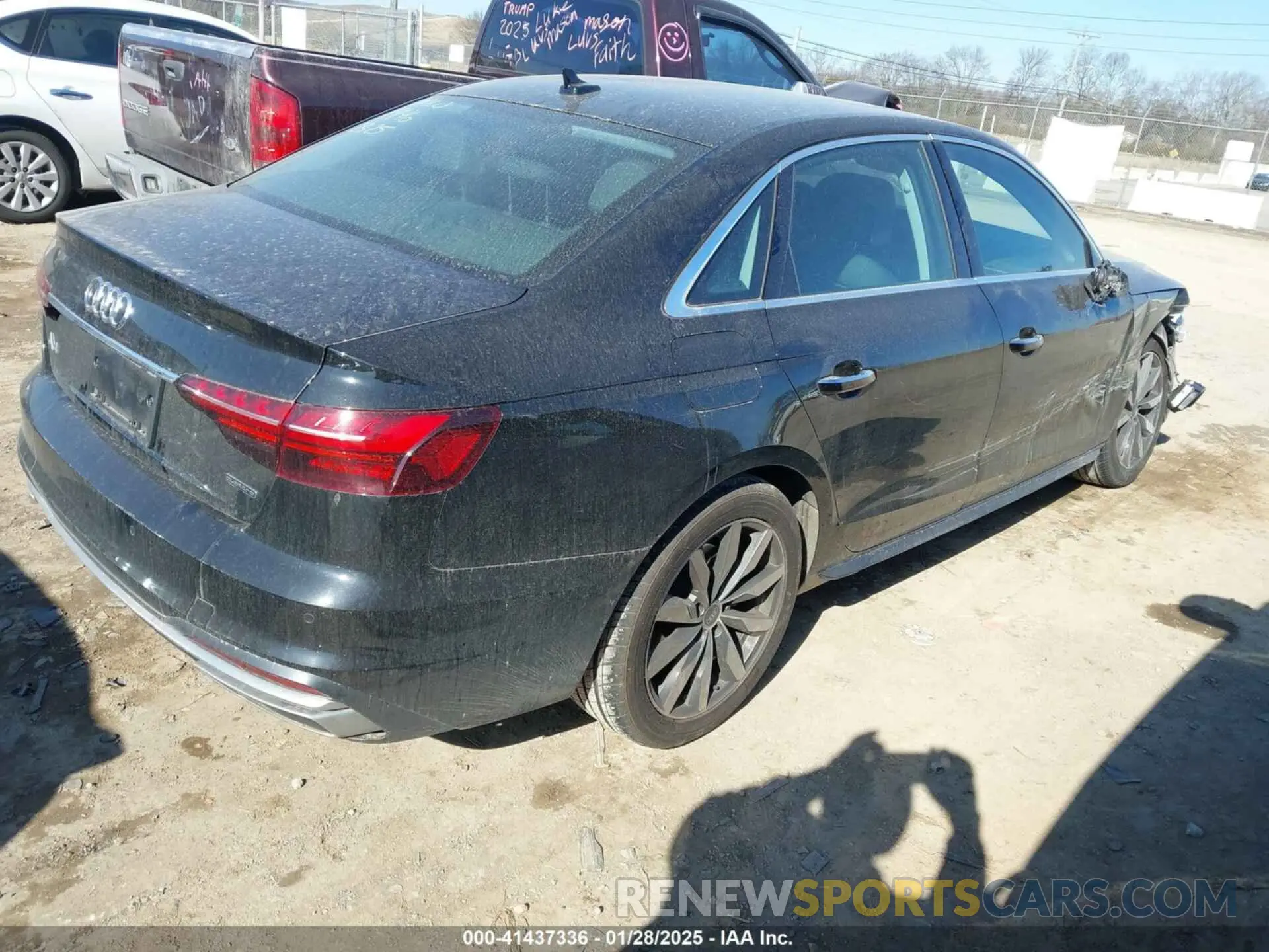 4 fotografías del automóvil dañado WAUABAF43MA034946 AUDI A4 2021