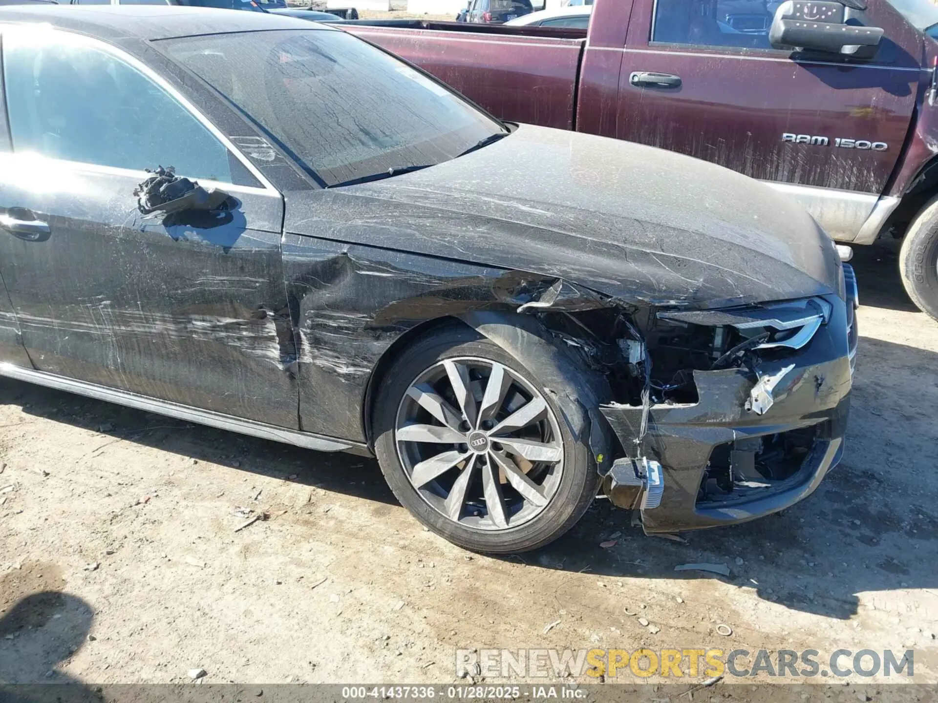 6 fotografías del automóvil dañado WAUABAF43MA034946 AUDI A4 2021