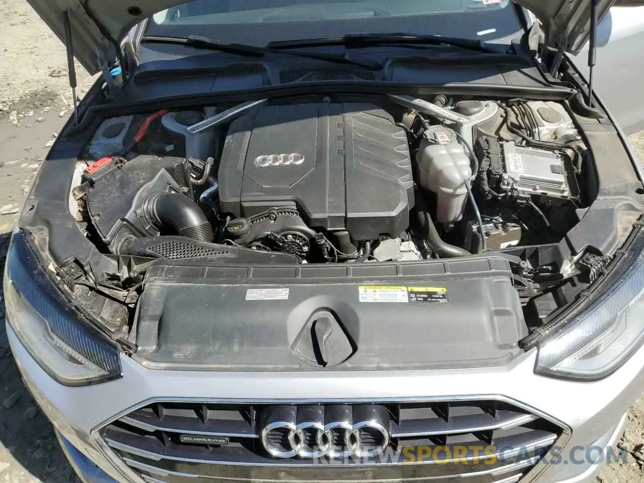 11 fotografías del automóvil dañado WAUABAF43MA073939 AUDI A4 2021