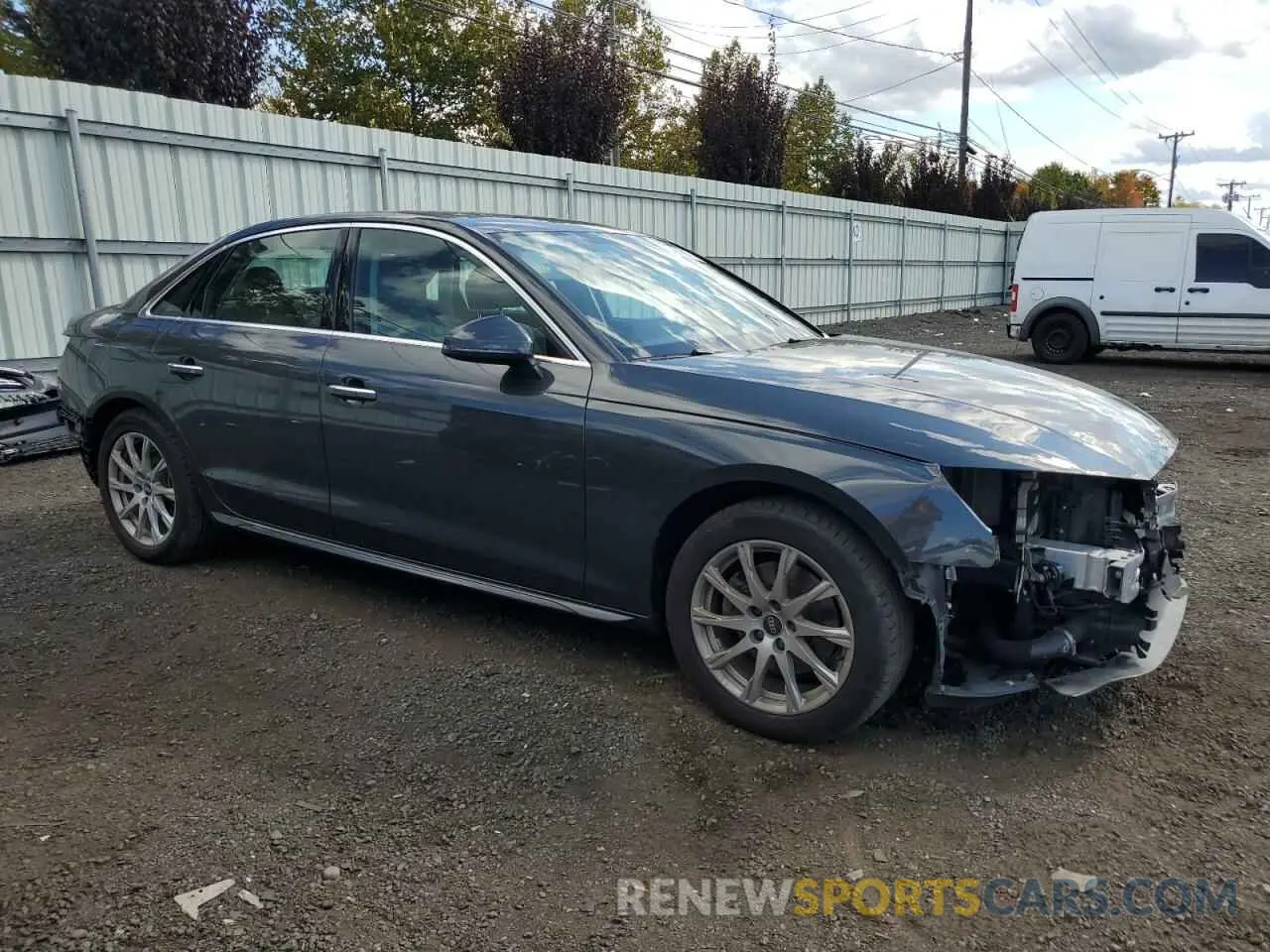 4 fotografías del automóvil dañado WAUABAF43MA086187 AUDI A4 2021