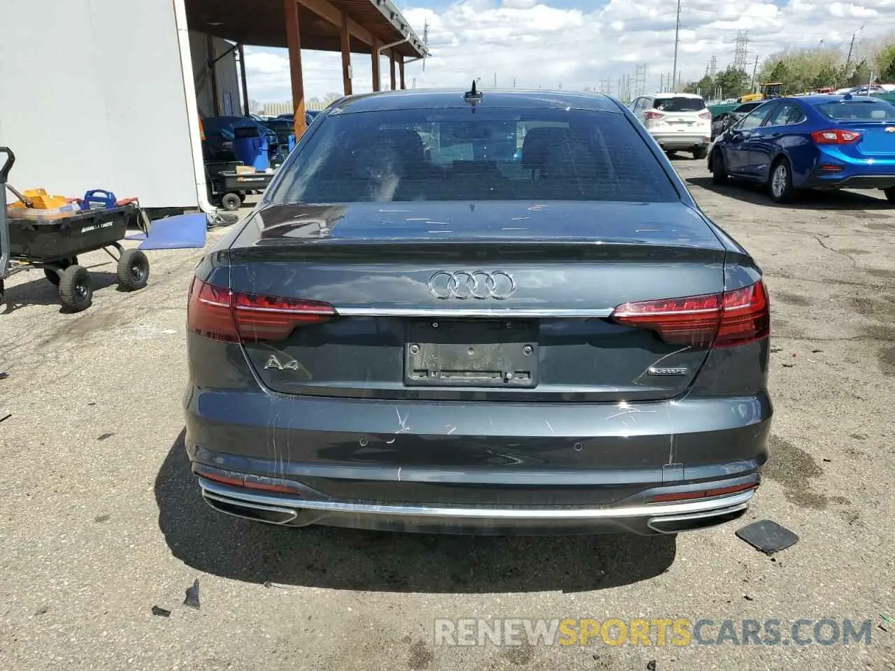 6 fotografías del automóvil dañado WAUABAF48MA087318 AUDI A4 2021