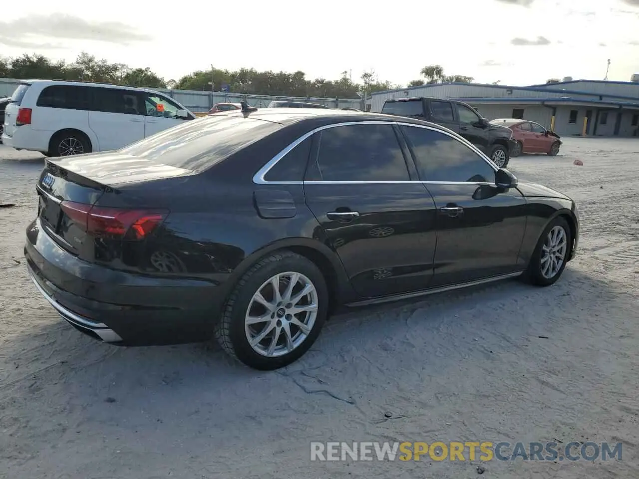 3 fotografías del automóvil dañado WAUABAF49MA087361 AUDI A4 2021