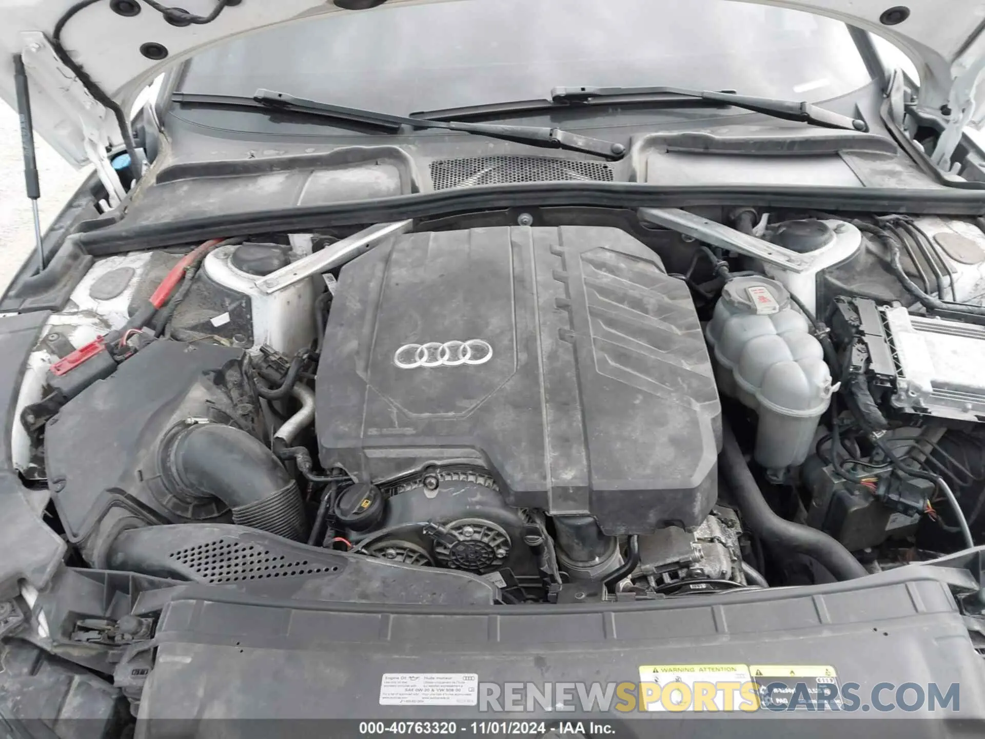 10 fotografías del automóvil dañado WAUABAF4XMN007607 AUDI A4 2021
