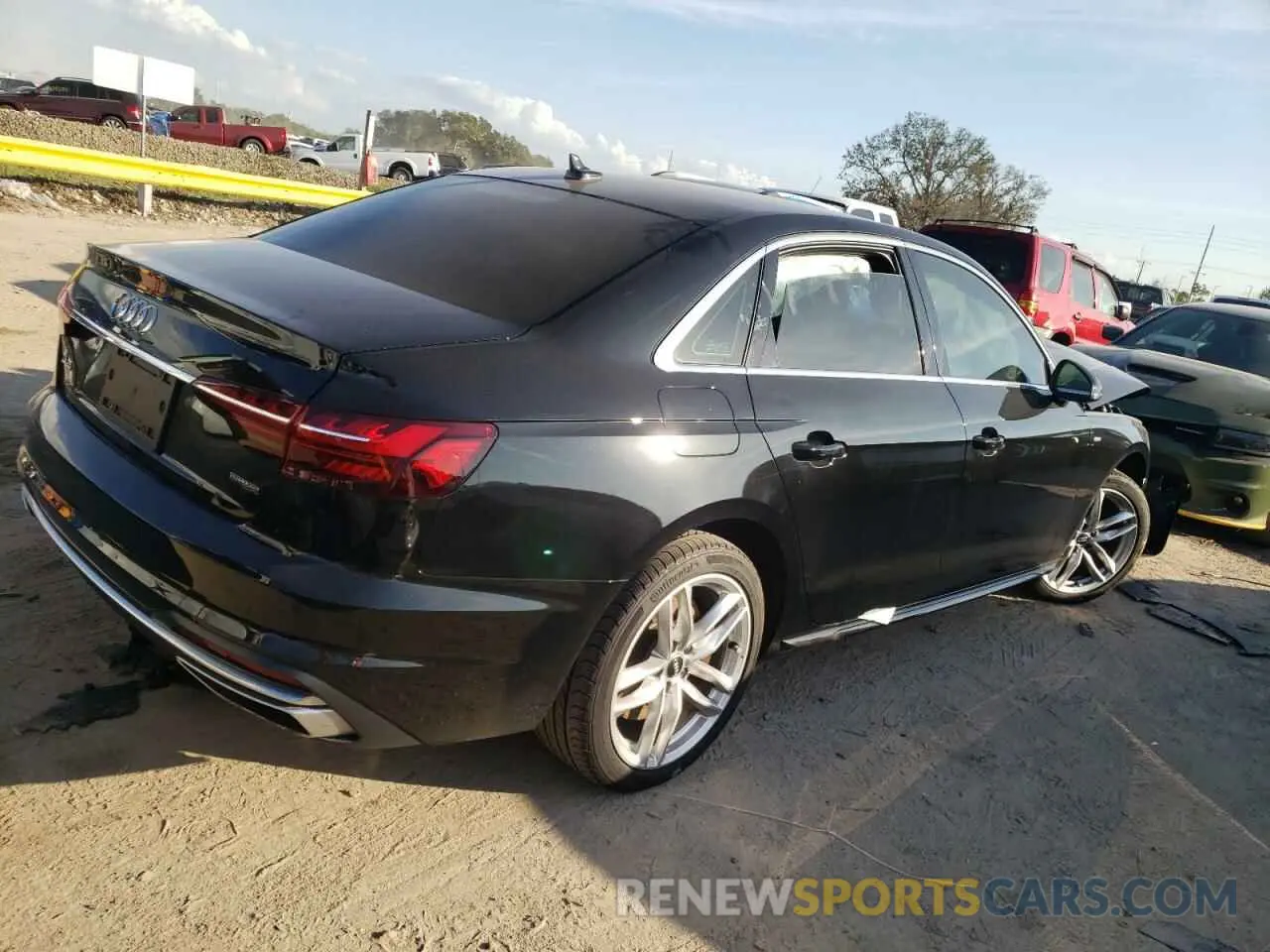 3 fotografías del automóvil dañado WAUDAAF45MA022846 AUDI A4 2021