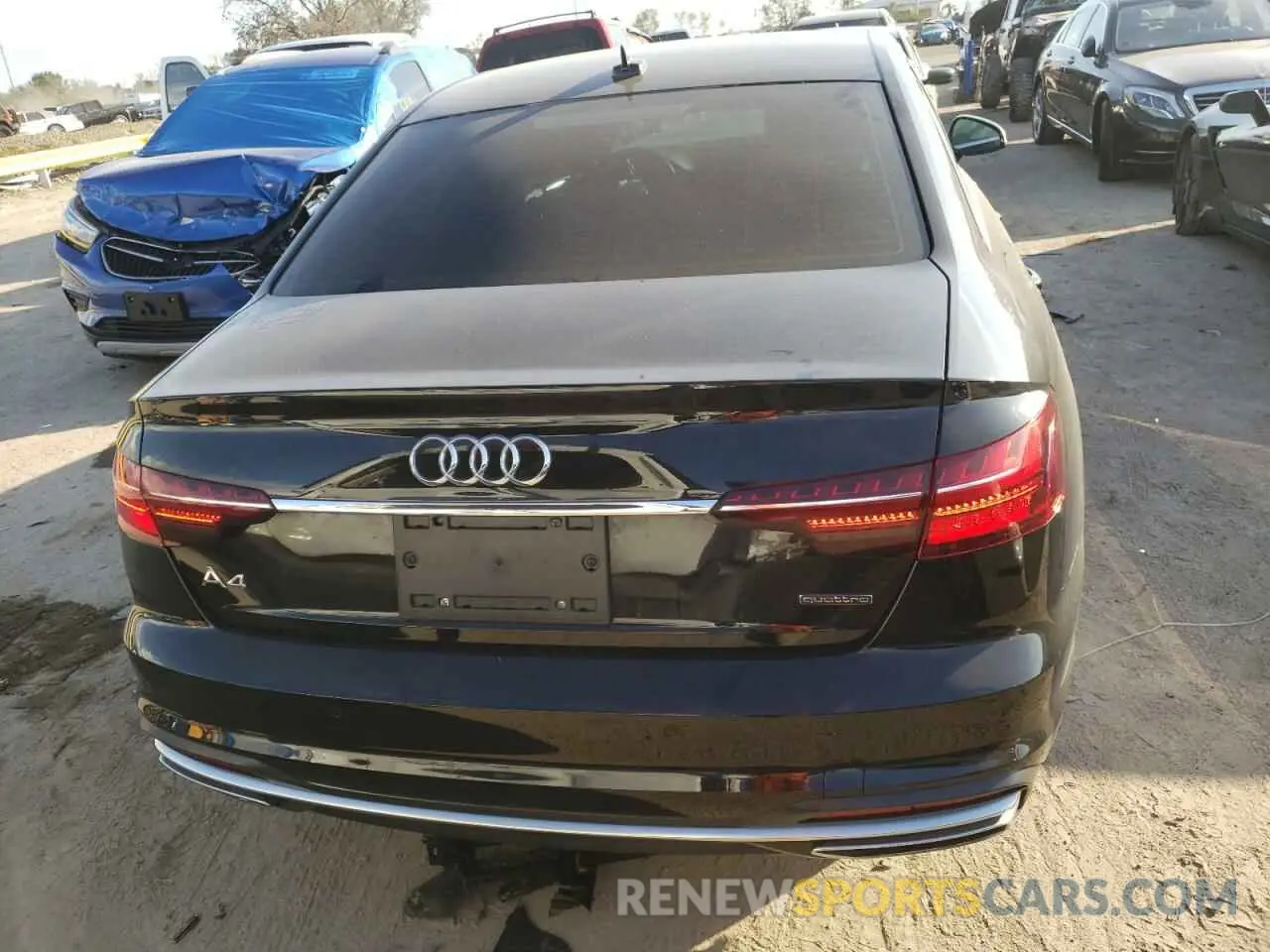 6 fotografías del automóvil dañado WAUDAAF45MA022846 AUDI A4 2021