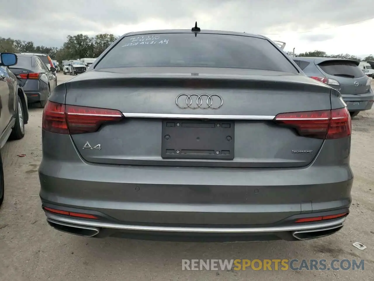 6 fotografías del automóvil dañado WAUEAAF40MA076253 AUDI A4 2021