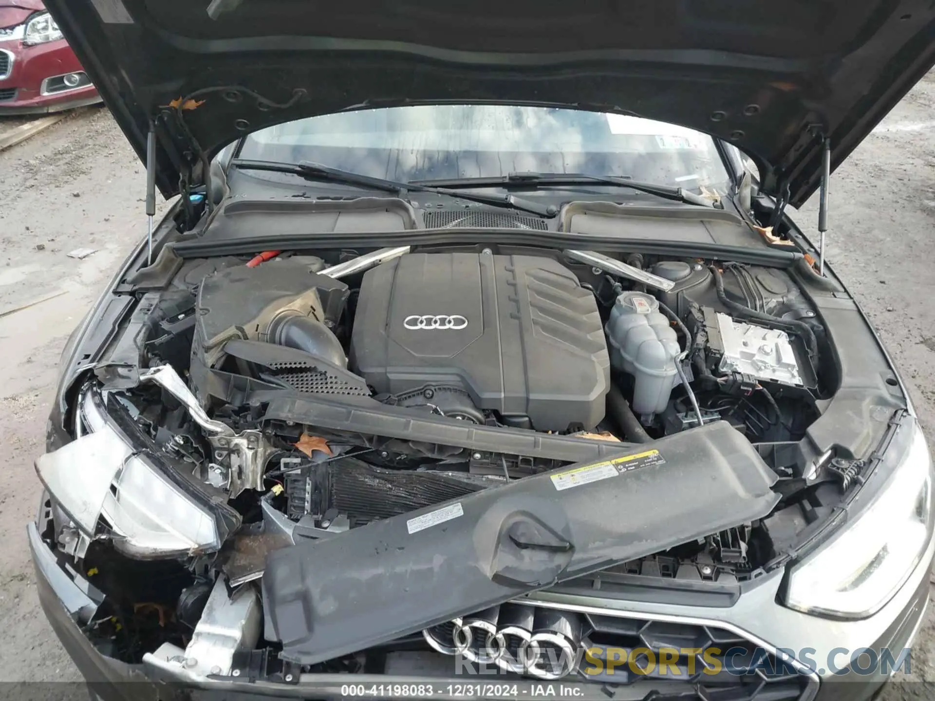 10 fotografías del automóvil dañado WAUEAAF40MN007796 AUDI A4 2021