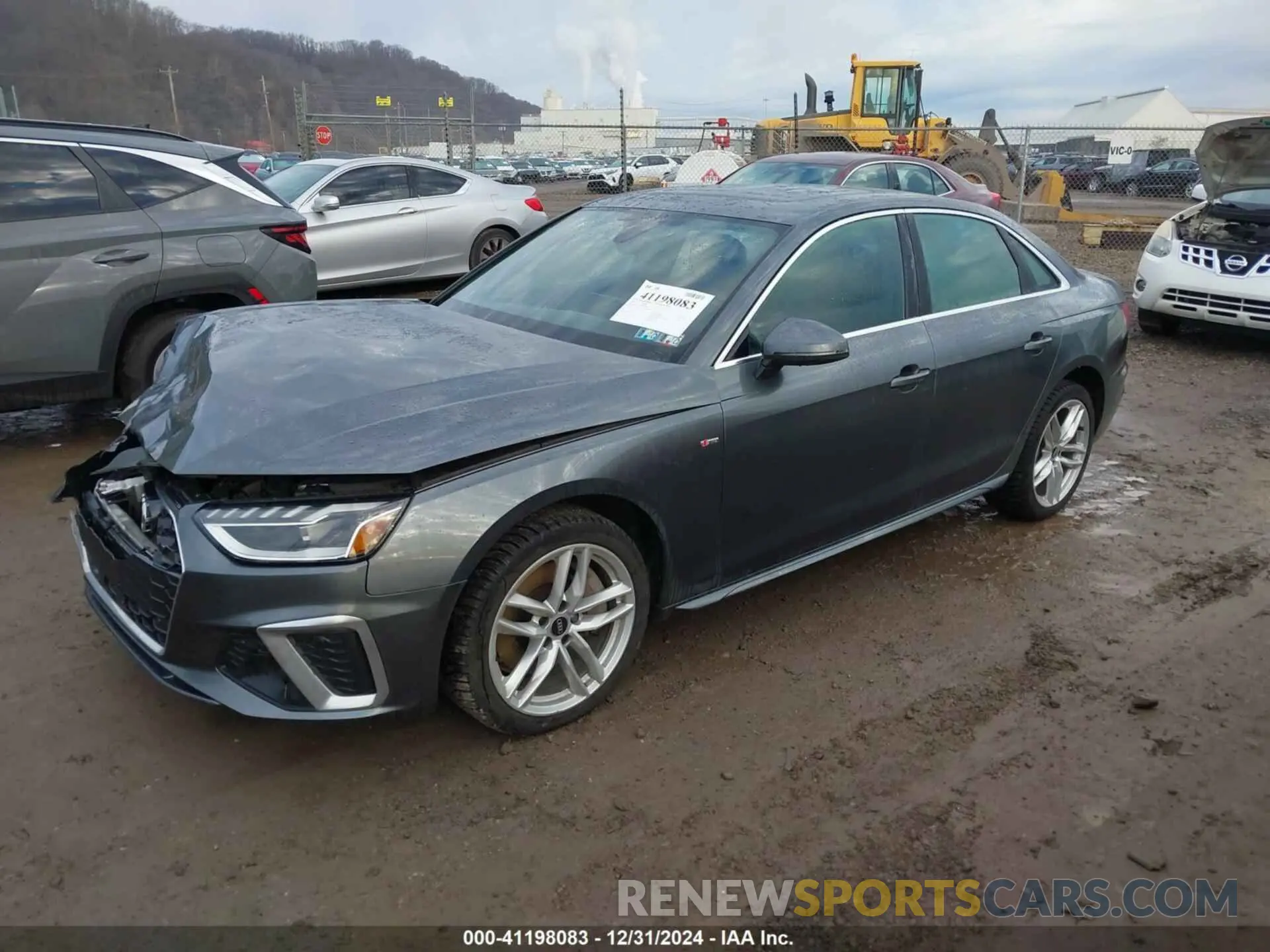 2 fotografías del automóvil dañado WAUEAAF40MN007796 AUDI A4 2021