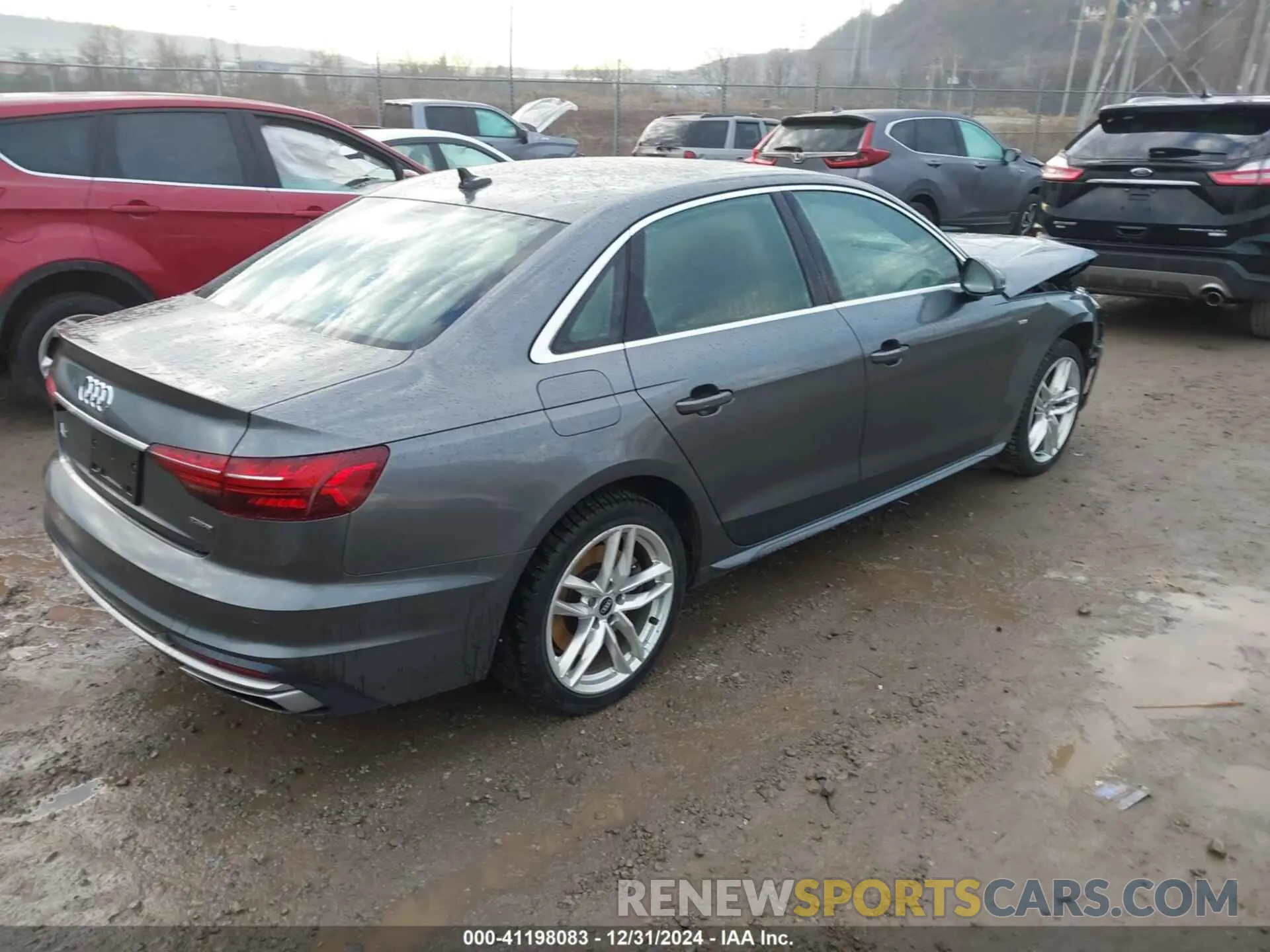 4 fotografías del automóvil dañado WAUEAAF40MN007796 AUDI A4 2021