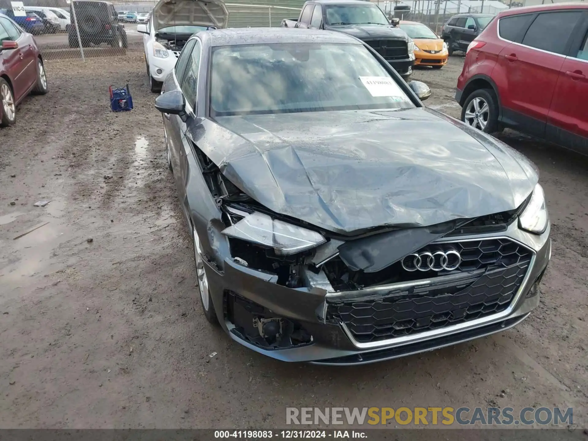 6 fotografías del automóvil dañado WAUEAAF40MN007796 AUDI A4 2021