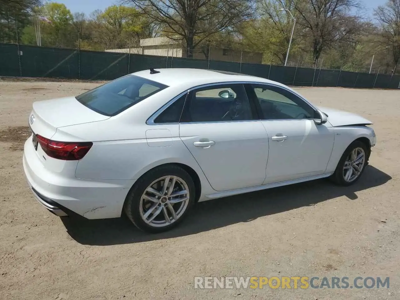 3 fotografías del automóvil dañado WAUEAAF41MA034898 AUDI A4 2021