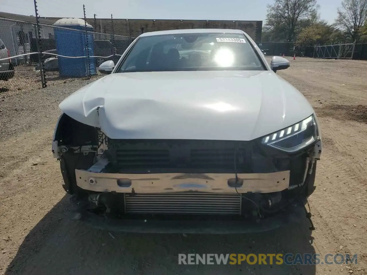 5 fotografías del automóvil dañado WAUEAAF41MA034898 AUDI A4 2021