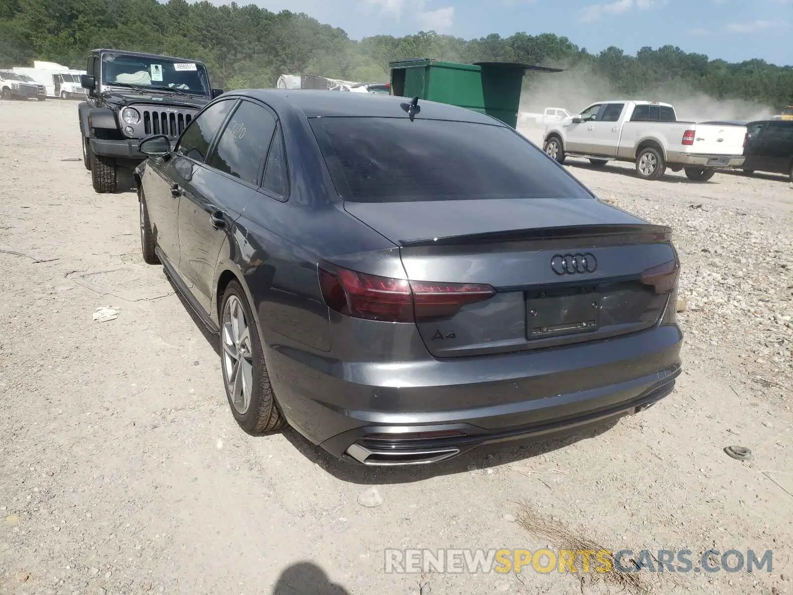 3 fotografías del automóvil dañado WAUEAAF42MA030066 AUDI A4 2021