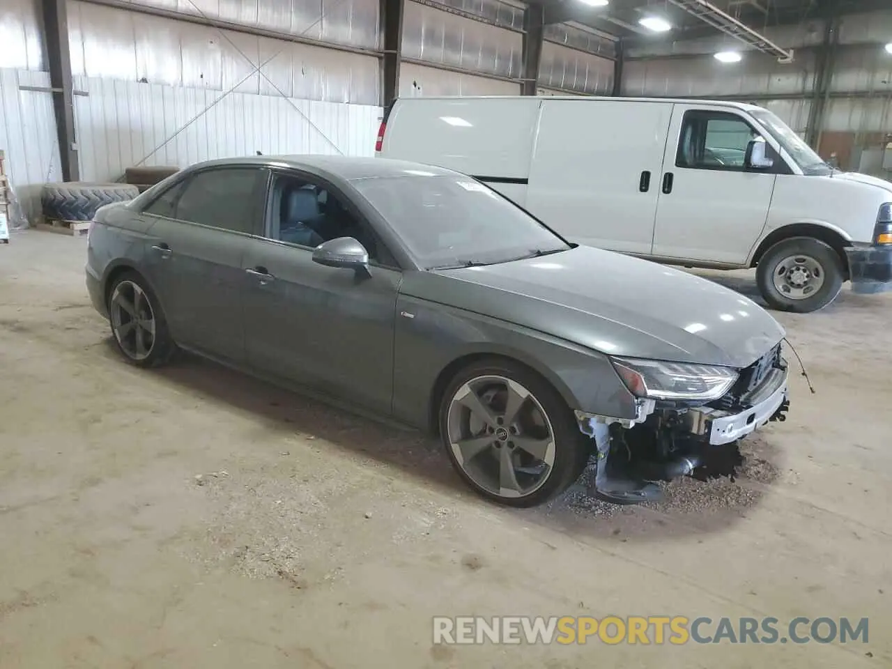 4 fotografías del automóvil dañado WAUEAAF42MA079297 AUDI A4 2021