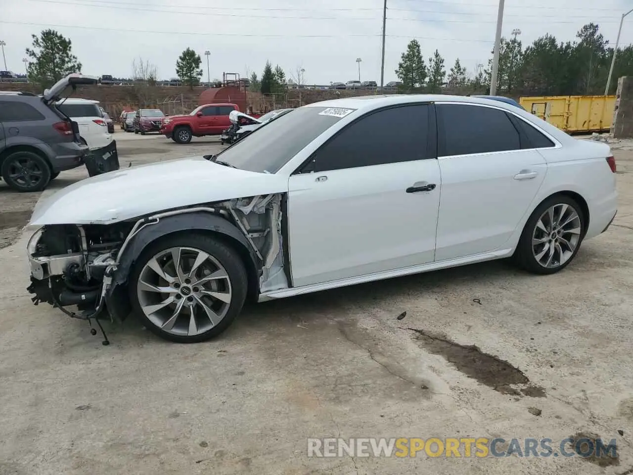 1 fotografías del automóvil dañado WAUEAAF43MA039455 AUDI A4 2021
