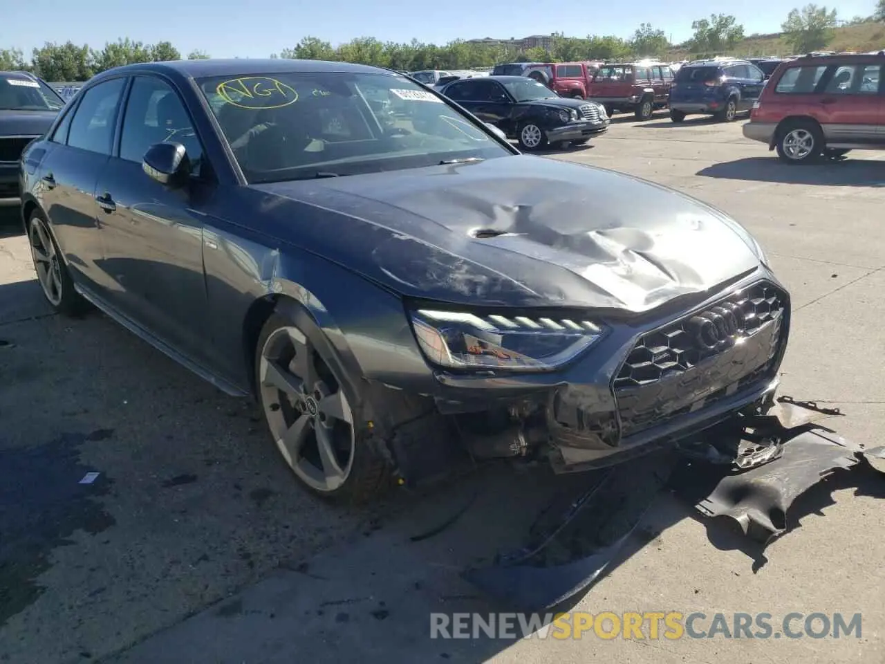1 fotografías del automóvil dañado WAUEAAF43MA078305 AUDI A4 2021