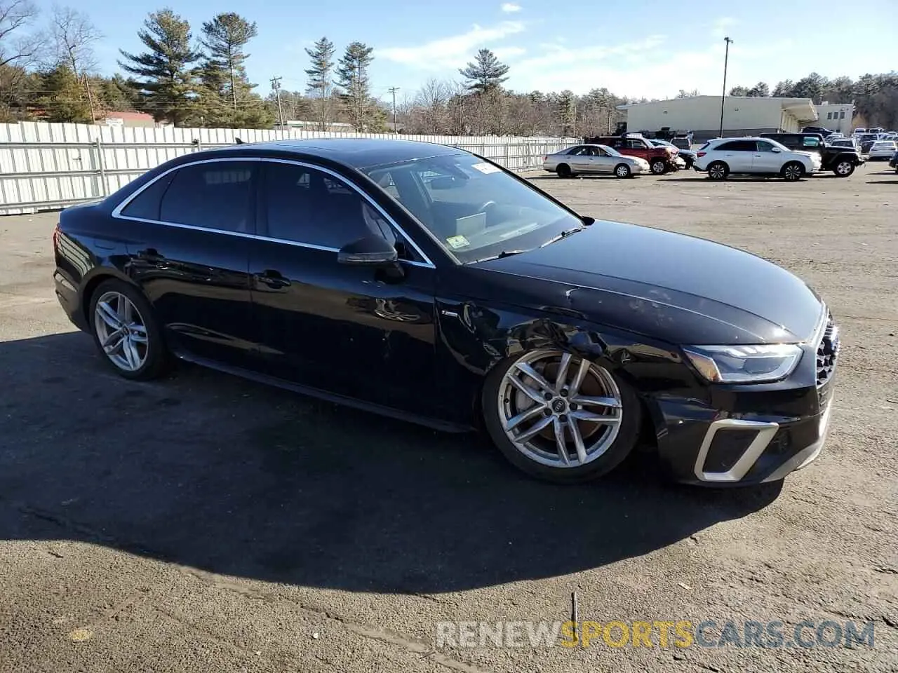 4 fotografías del automóvil dañado WAUEAAF44MA016041 AUDI A4 2021