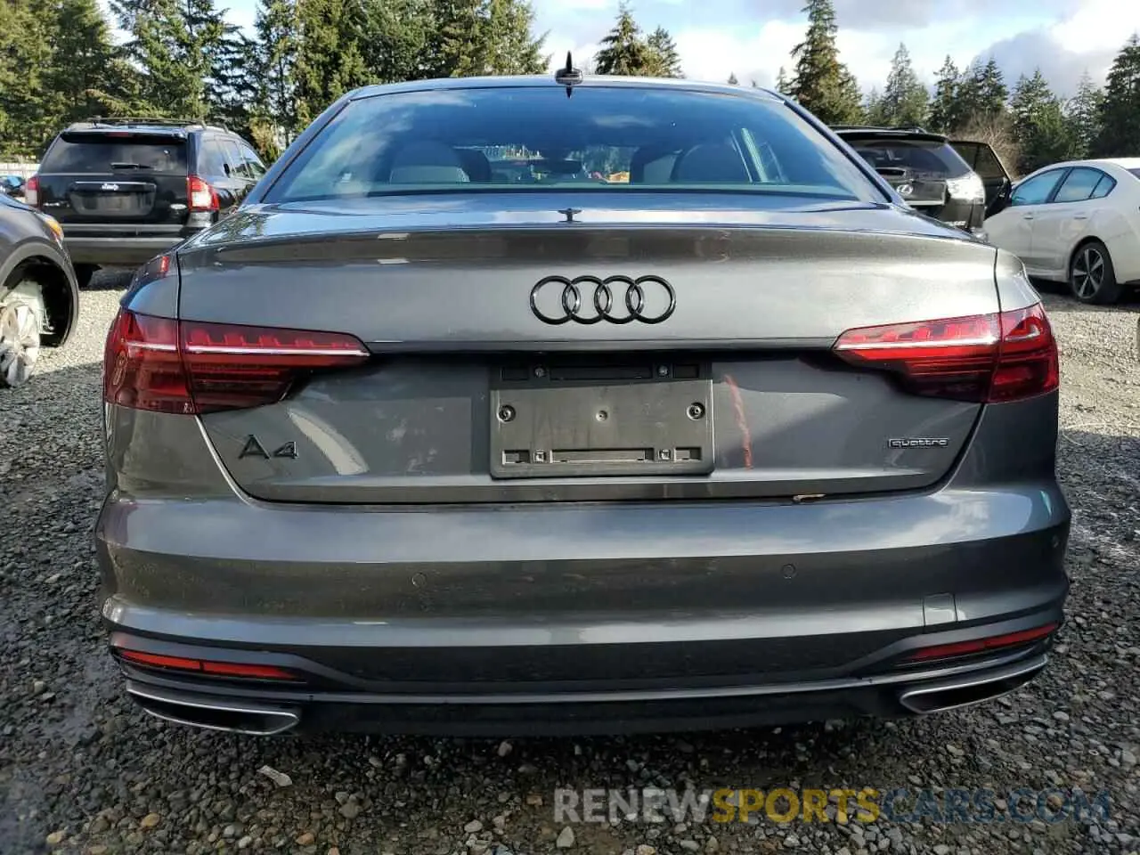 6 fotografías del automóvil dañado WAUEAAF45MA039716 AUDI A4 2021