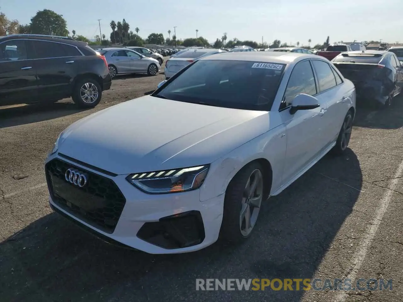 2 fotografías del automóvil dañado WAUEAAF45MA066611 AUDI A4 2021