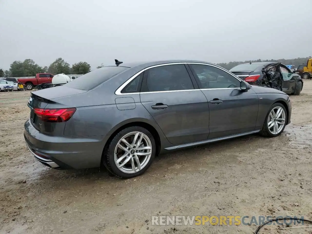 3 fotografías del automóvil dañado WAUEAAF46MA032385 AUDI A4 2021
