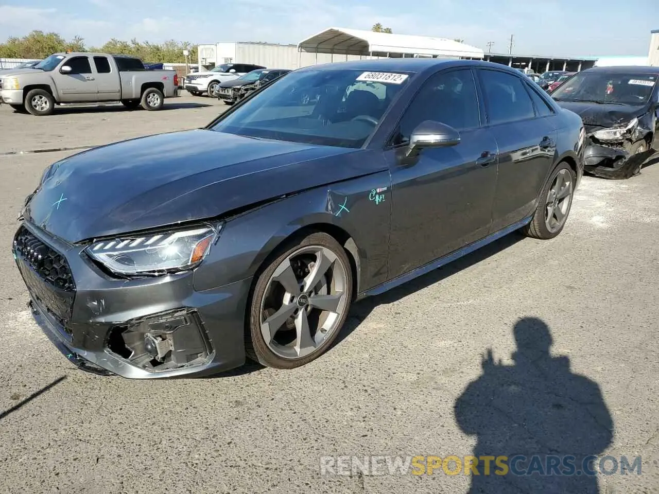 1 fotografías del automóvil dañado WAUEAAF49MA041176 AUDI A4 2021