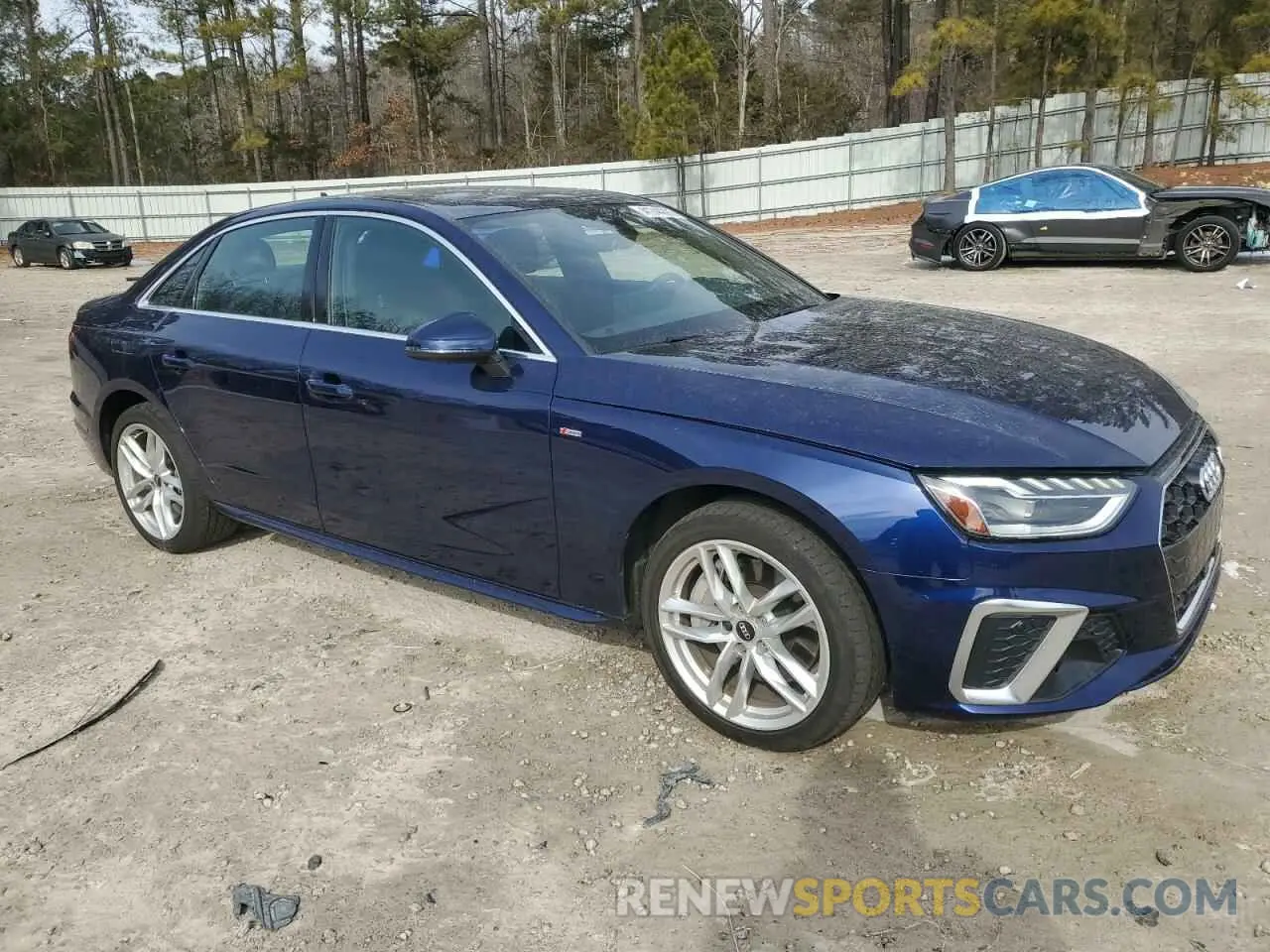 4 fotografías del automóvil dañado WAUEAAF4XMA038139 AUDI A4 2021
