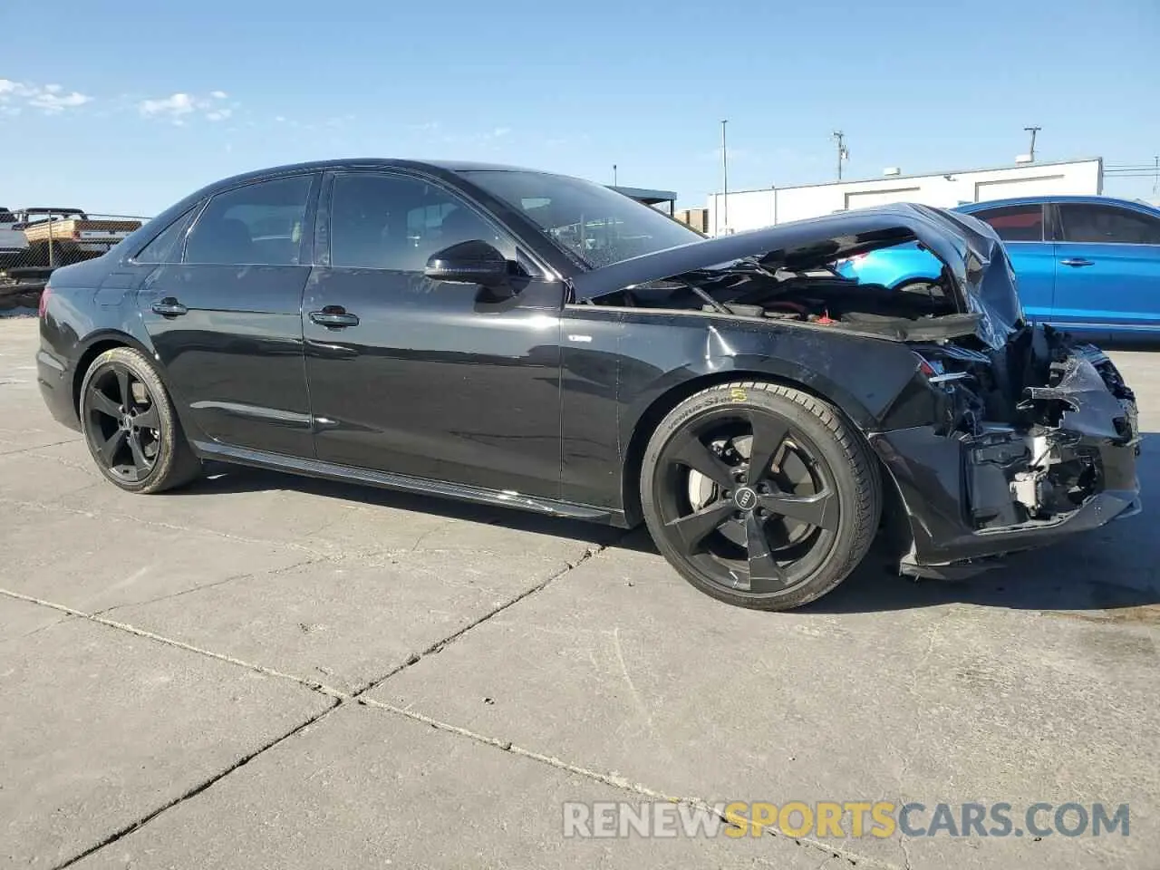 4 fotografías del automóvil dañado WAUFAAF44MN010155 AUDI A4 2021
