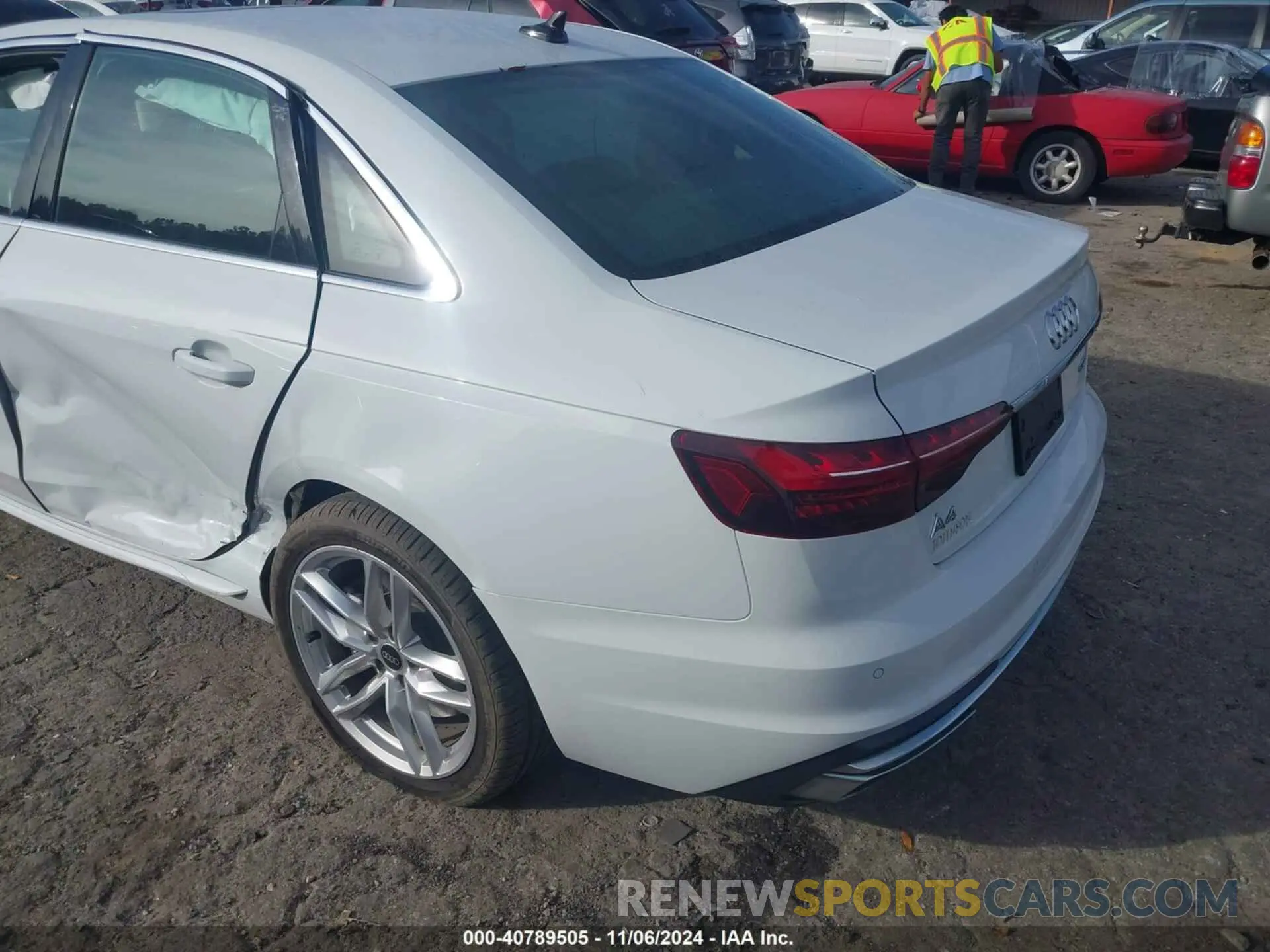 6 fotografías del automóvil dañado WAUEAAF41NN011678 AUDI A4 2022