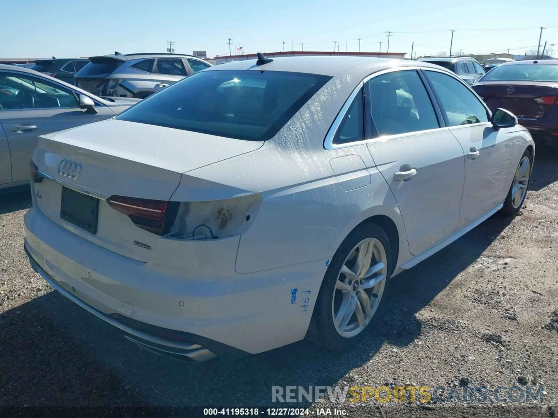 4 fotografías del automóvil dañado WAUEAAF47NN015119 AUDI A4 2022