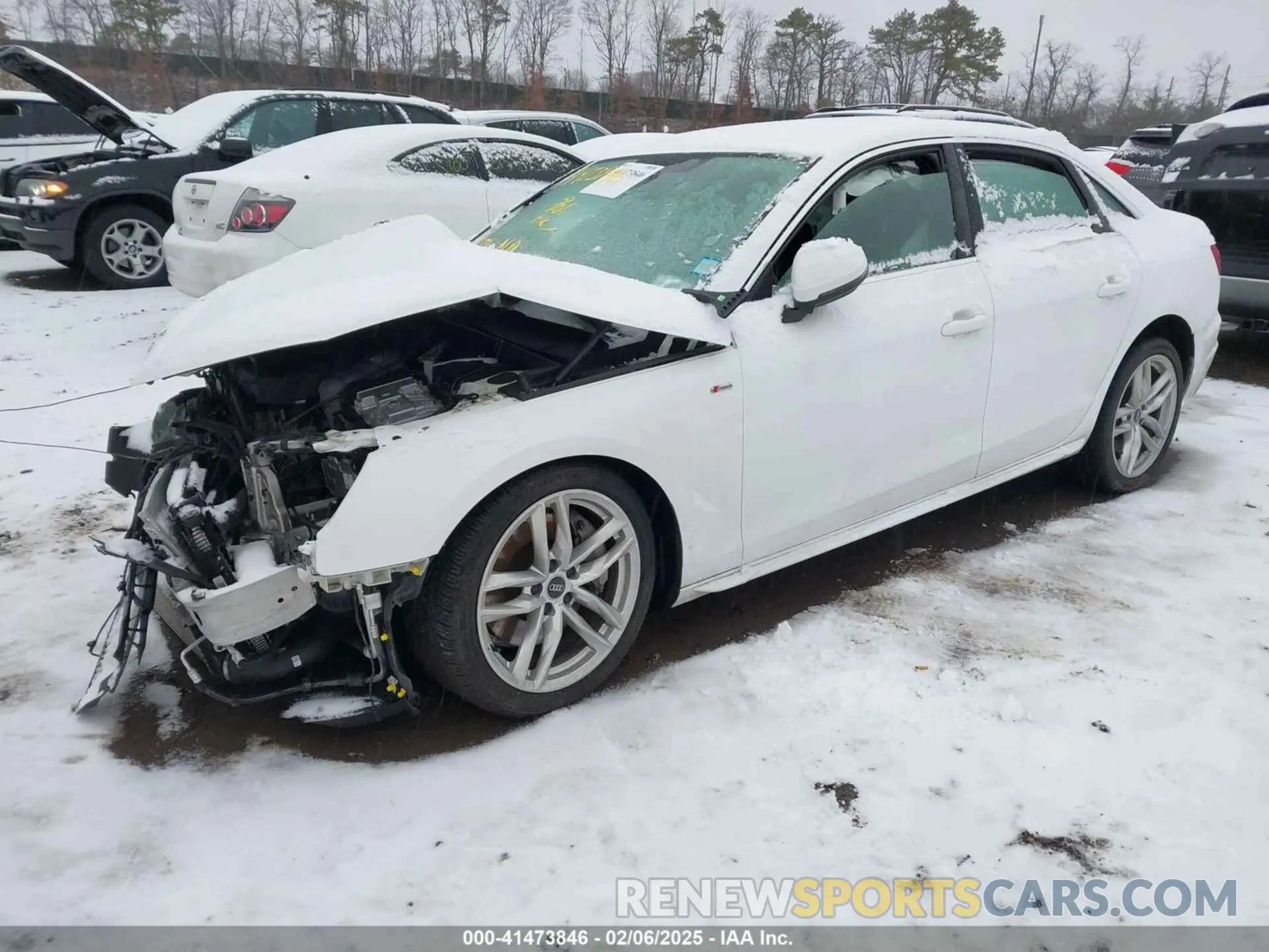 2 fotografías del automóvil dañado WAUEAAF48NN011774 AUDI A4 2022