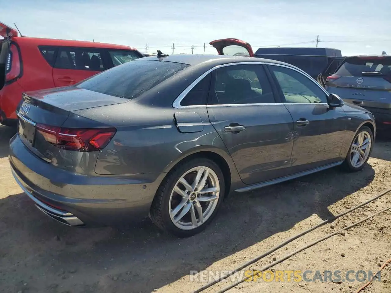 3 fotografías del automóvil dañado WAUFAAF49NN012632 AUDI A4 2022