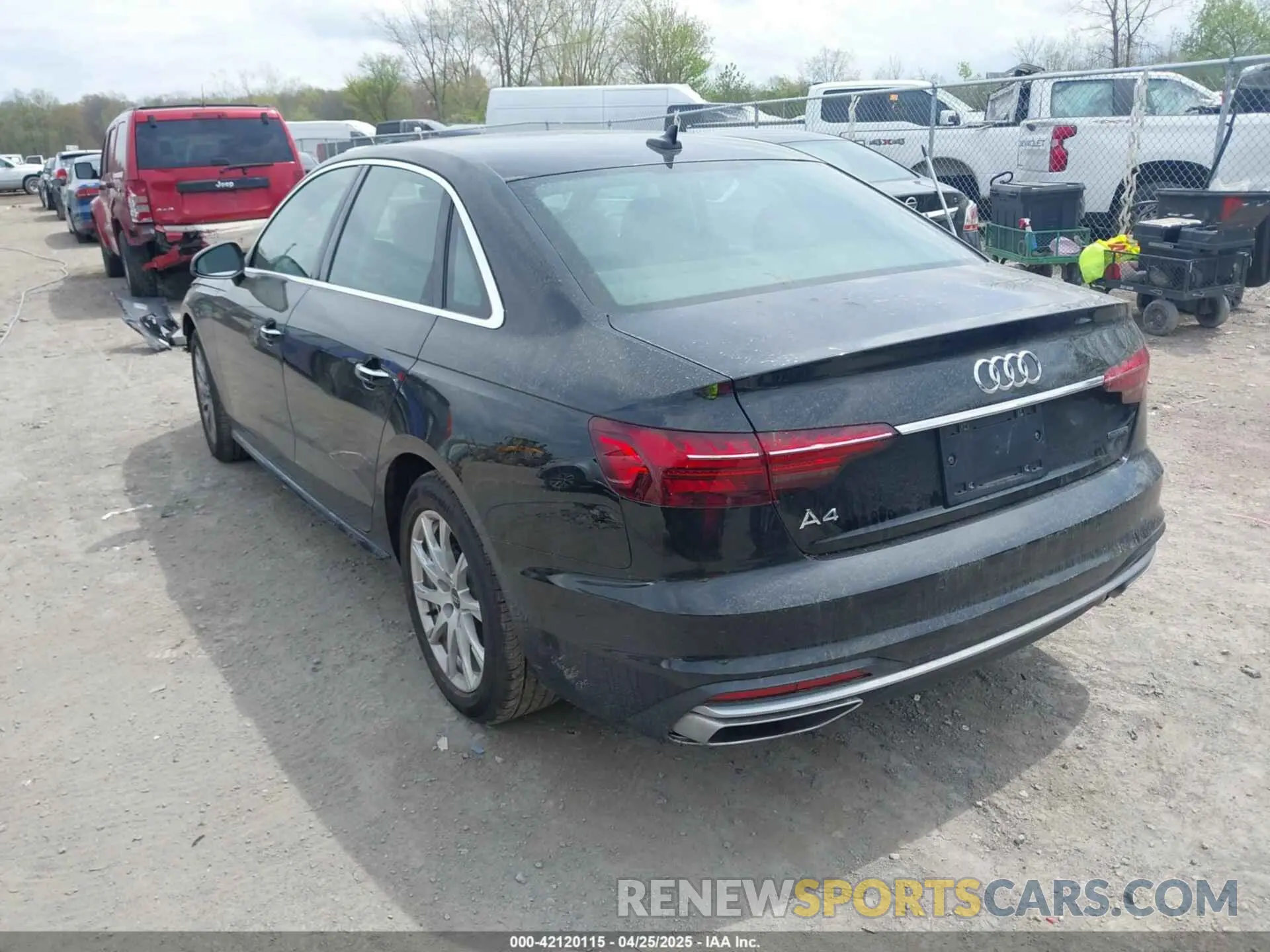 3 fotografías del automóvil dañado WAUABAF47PA033156 AUDI A4 2023