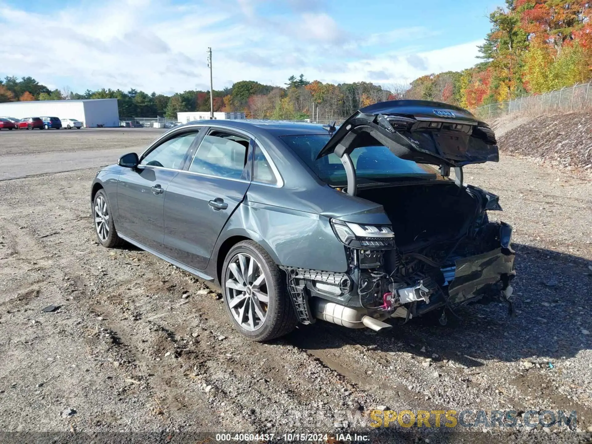 3 fotografías del automóvil dañado WAUABAF47PN009335 AUDI A4 2023