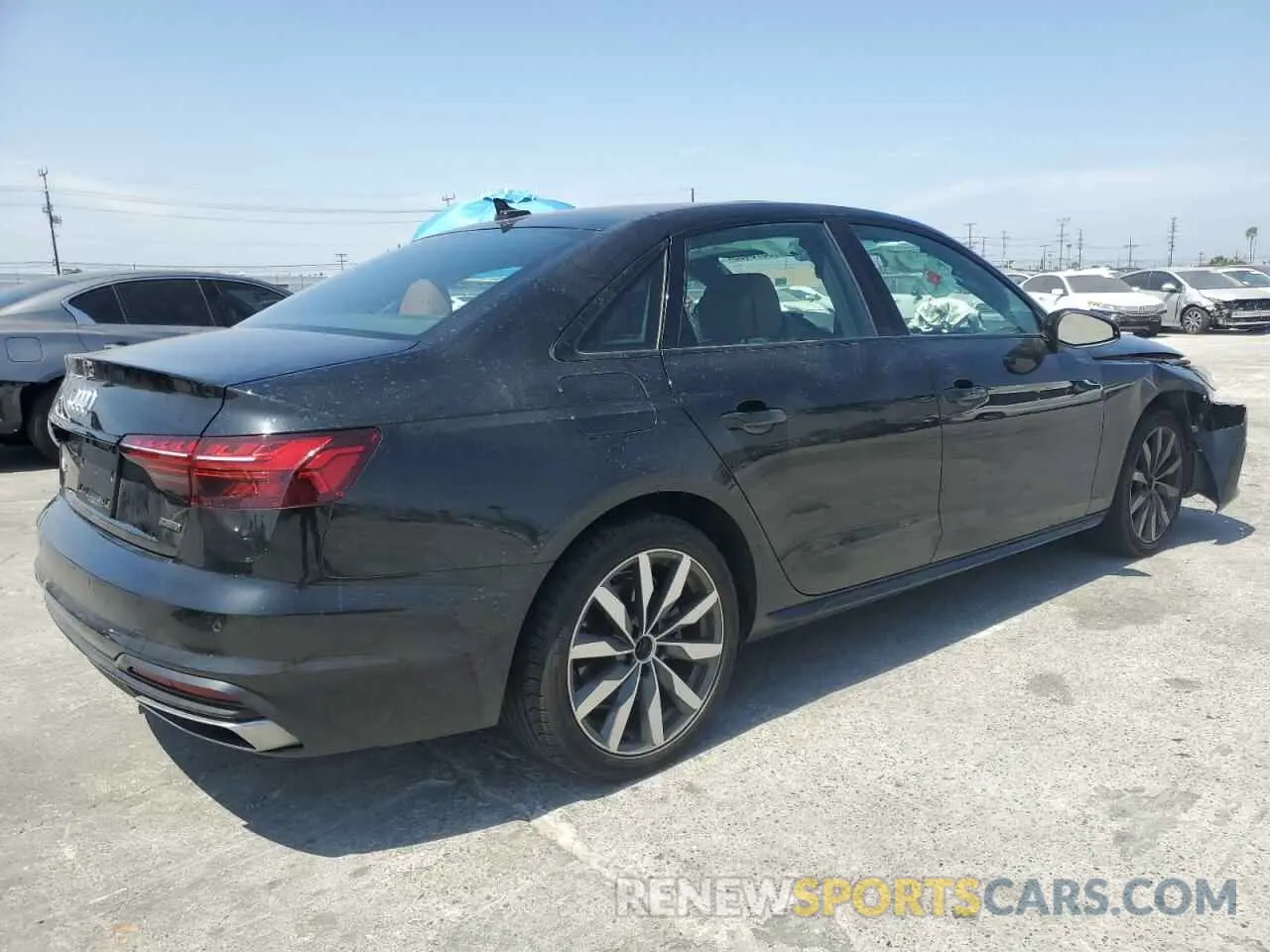 3 fotografías del automóvil dañado WAUBBAF41PN022666 AUDI A4 2023