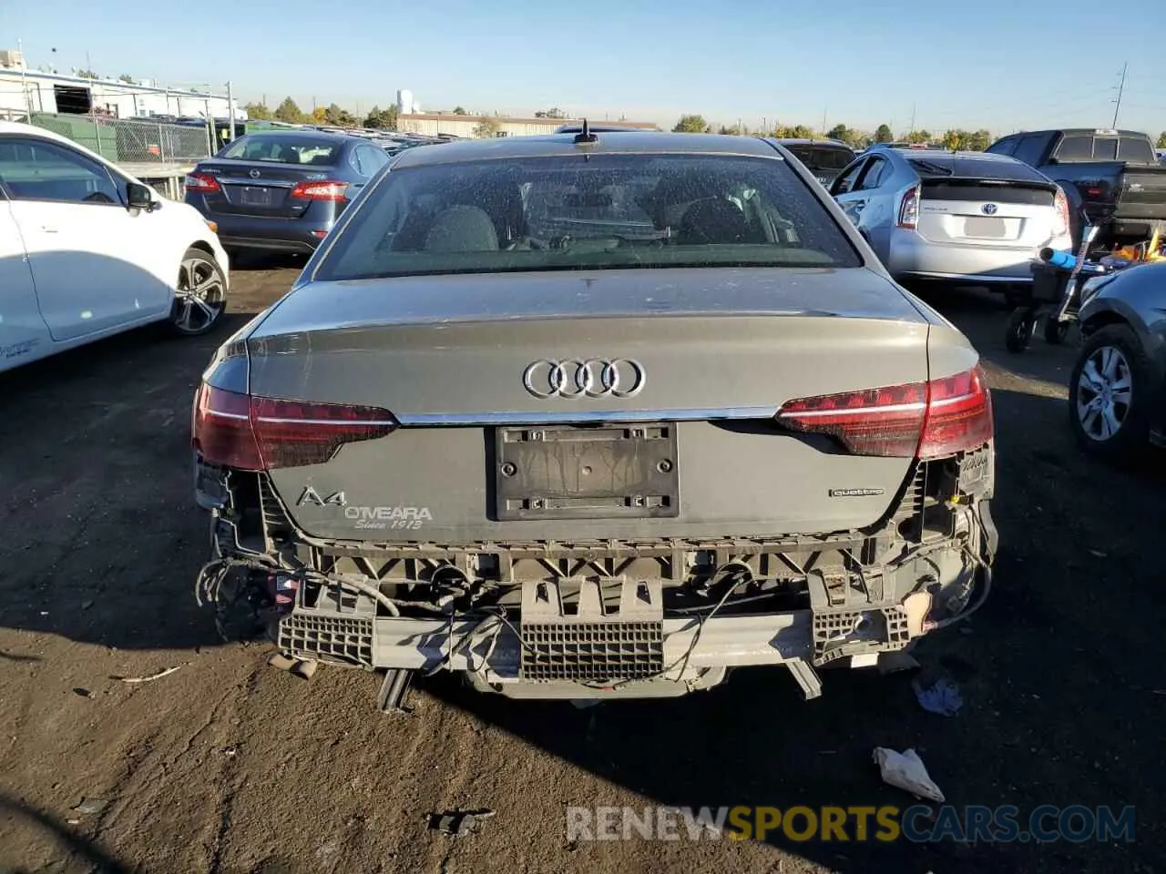 6 fotografías del automóvil dañado WAUEAAF40PN001646 AUDI A4 2023