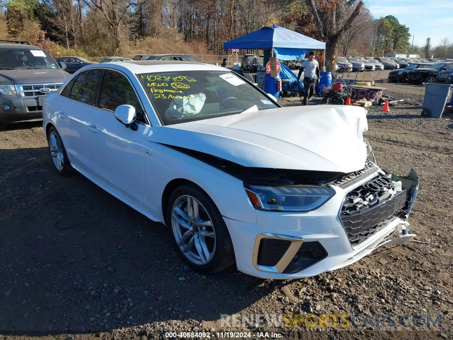 1 fotografías del automóvil dañado WAUEAAF40PN009794 AUDI A4 2023