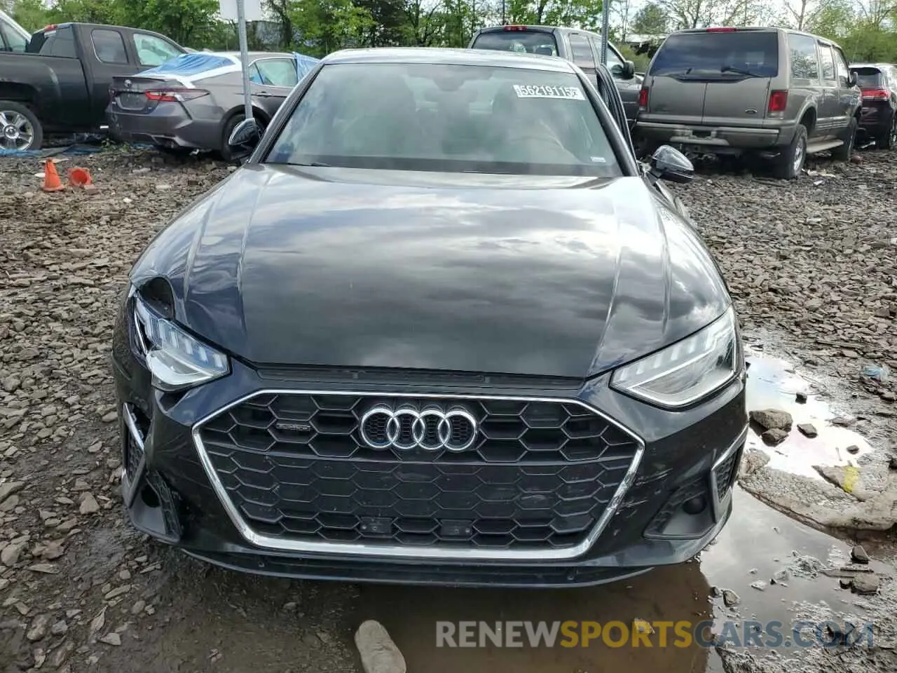 5 fotografías del automóvil dañado WAUEAAF40PN016504 AUDI A4 2023