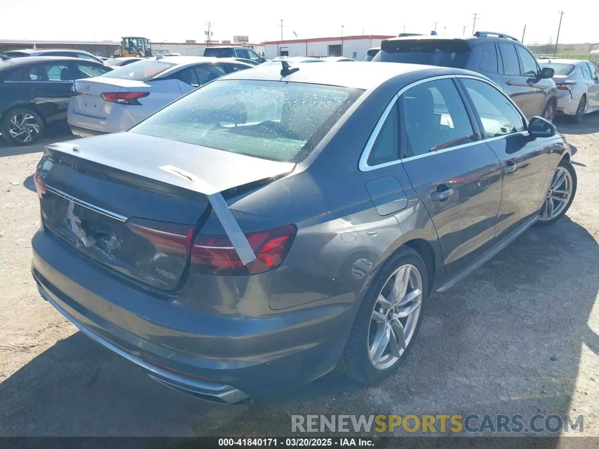 4 fotografías del automóvil dañado WAUEAAF41PN003017 AUDI A4 2023