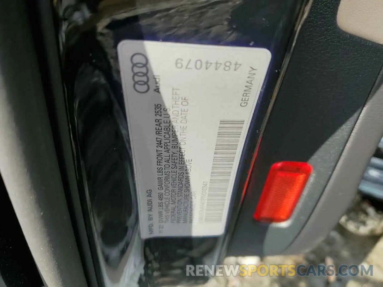 14 fotografías del automóvil dañado WAUEAAF41PN010341 AUDI A4 2023