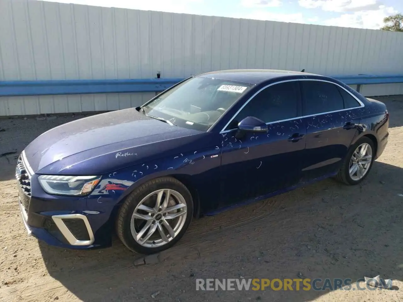 1 fotografías del automóvil dañado WAUEAAF49PN020891 AUDI A4 2023