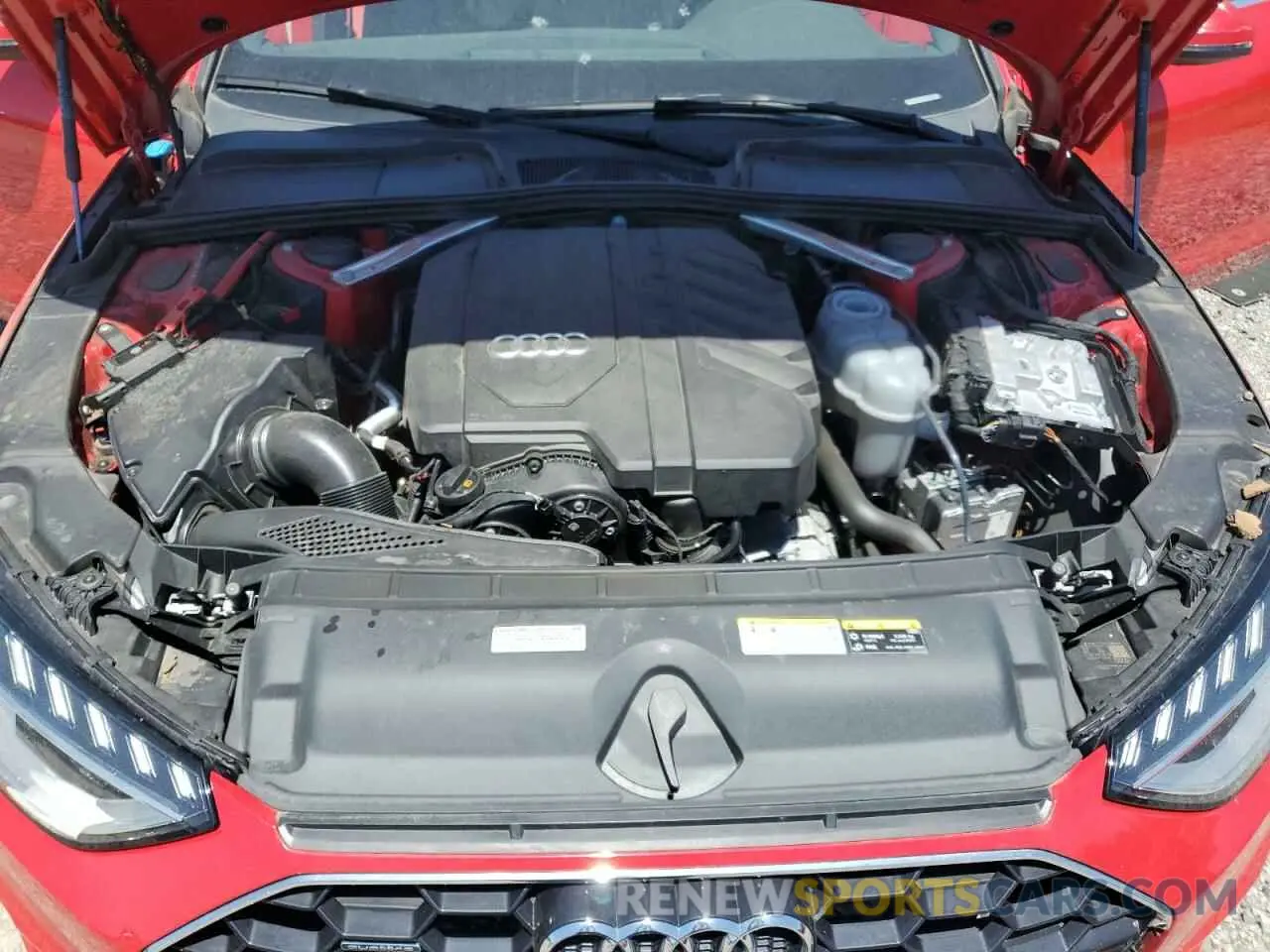 11 fotografías del automóvil dañado WAUEAAF41RN006180 AUDI A4 2024
