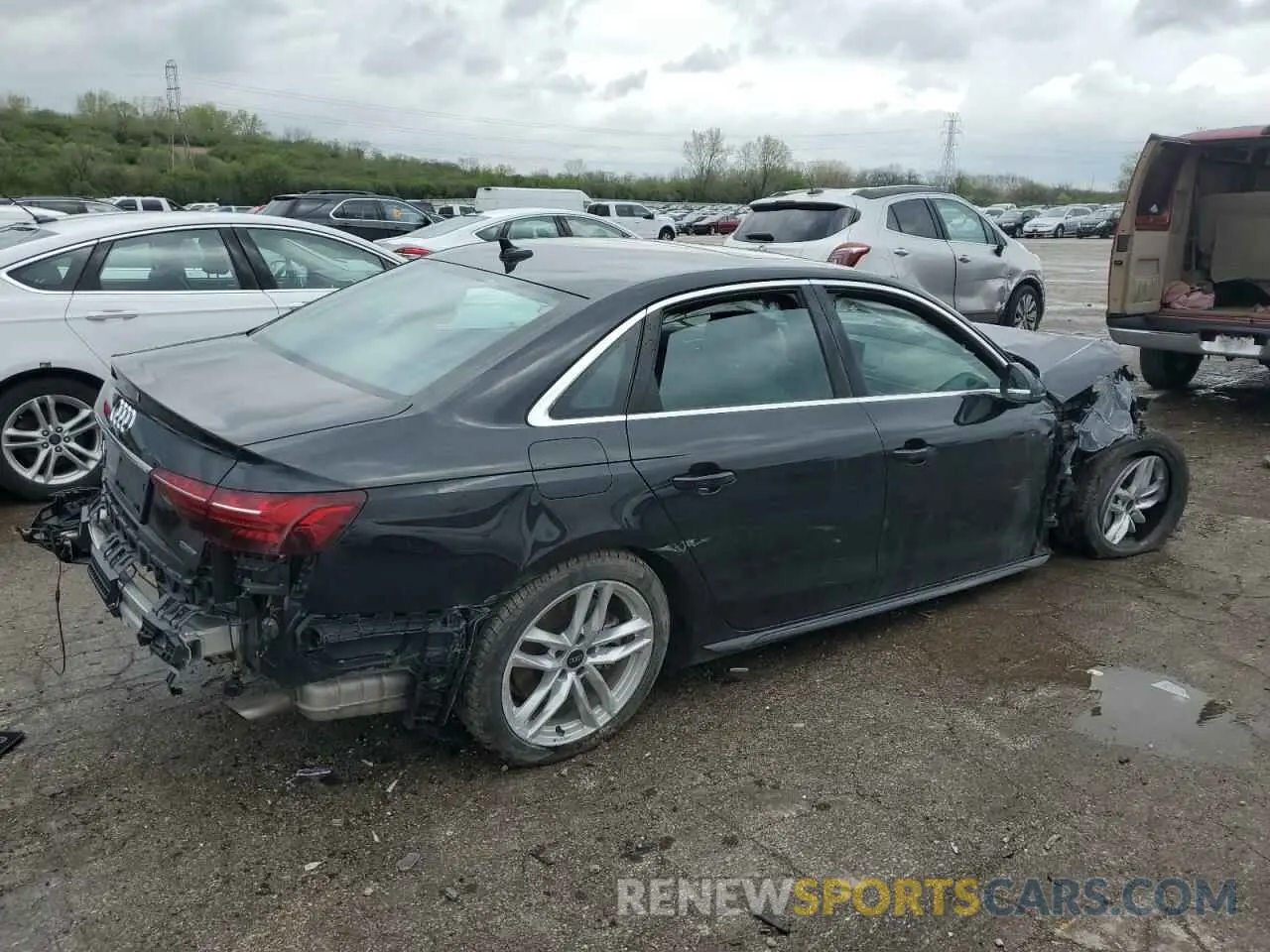 3 fotografías del automóvil dañado WAUEAAF41RN013193 AUDI A4 2024