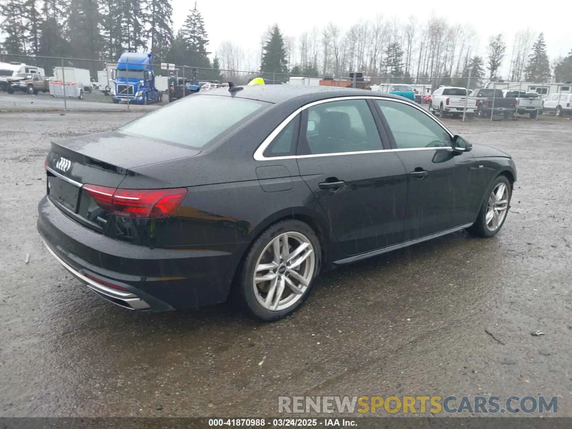 4 fotografías del automóvil dañado WAUEAAF43RA058319 AUDI A4 2024