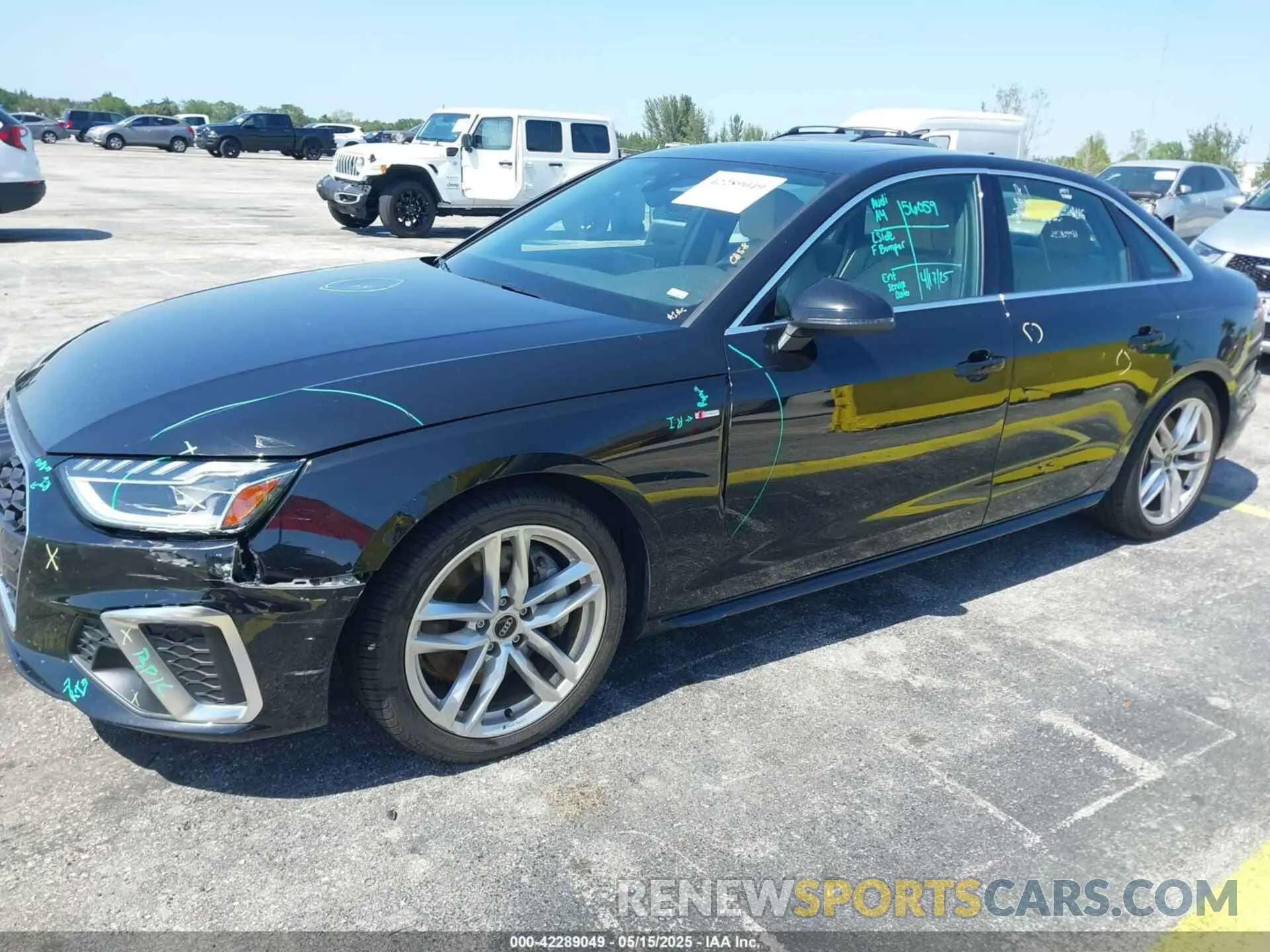 6 fotografías del automóvil dañado WAUEAAF43RN005502 AUDI A4 2024